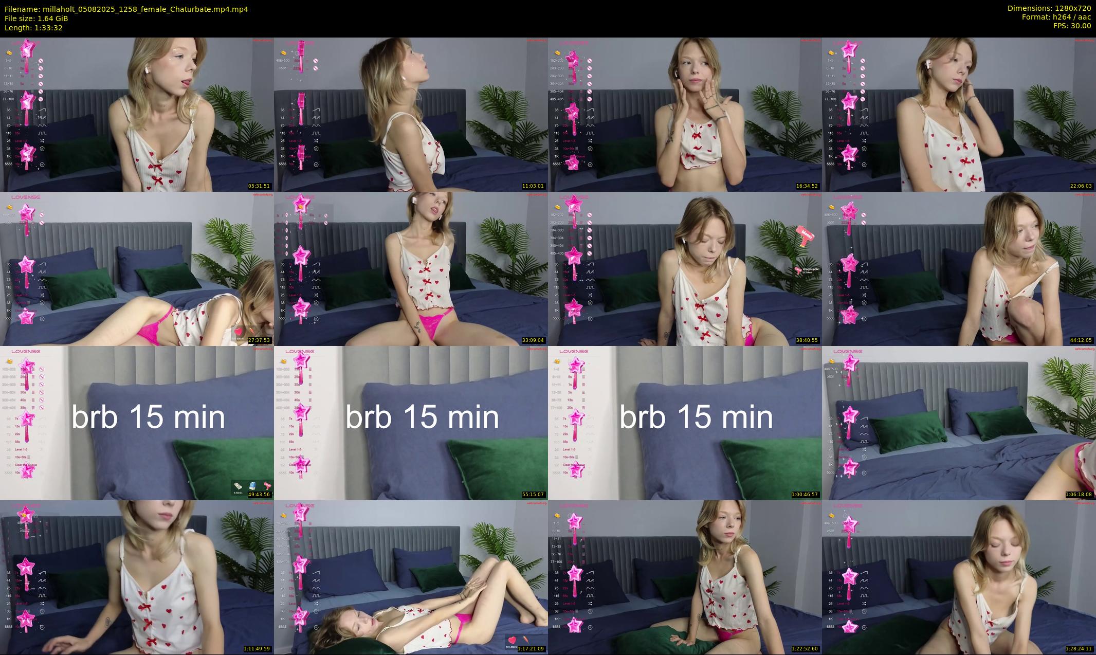 millaholt — 94 minute Chaturbate female cam show recording, 720p, Aug 5, 2025