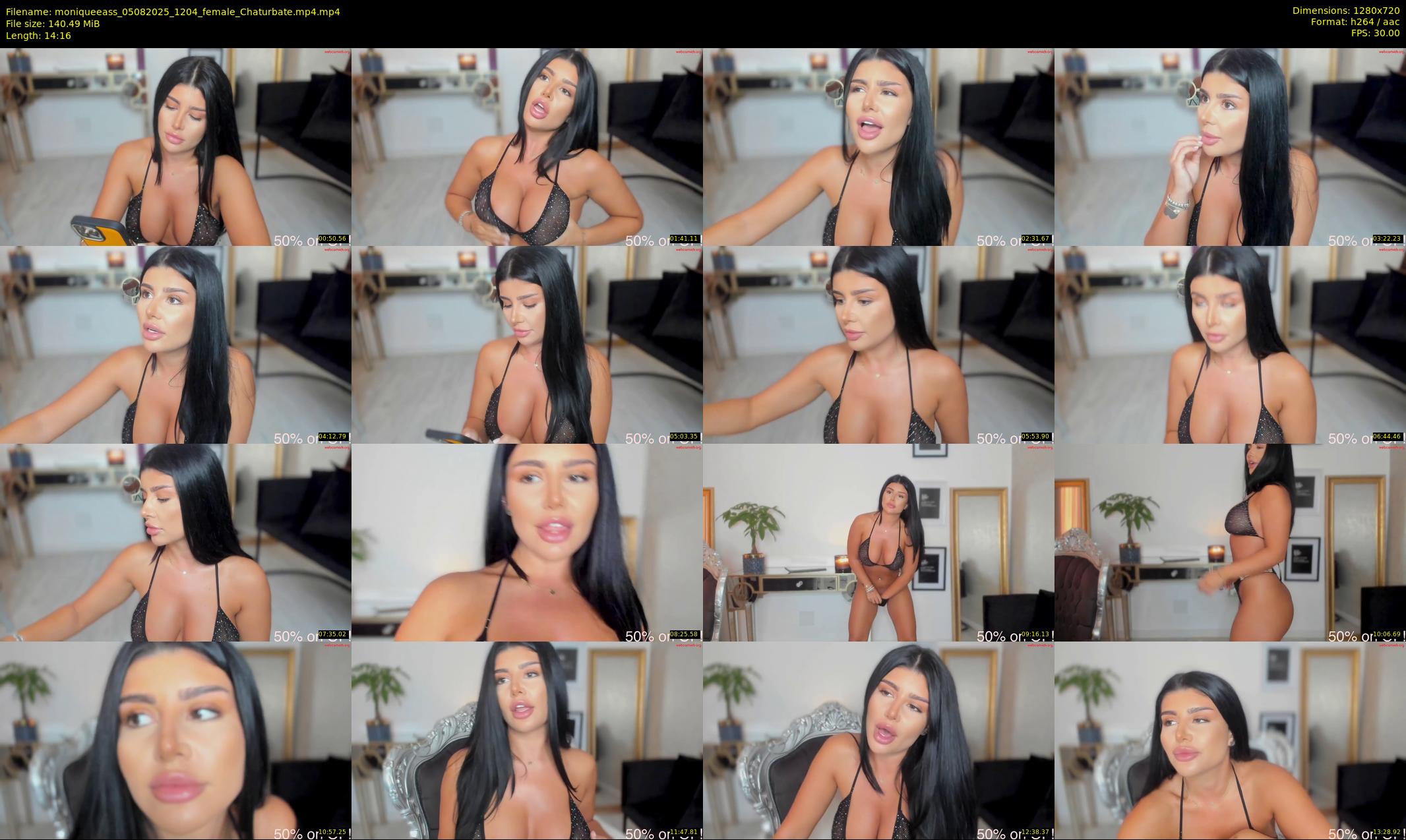 moniqueeass — 15 minute Chaturbate female cam show recording, 720p, Aug 5, 2025