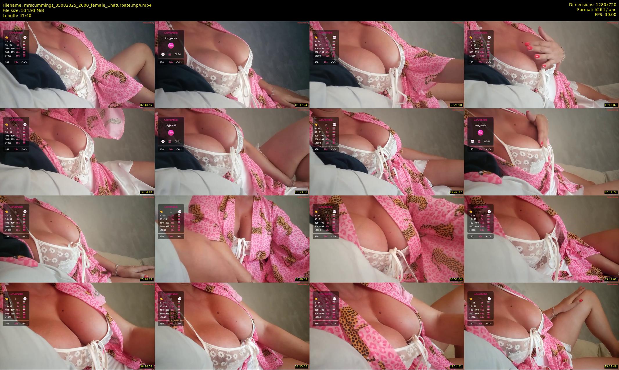 mrscummings — 48 minute Chaturbate female cam show recording, 720p, Aug 5, 2025