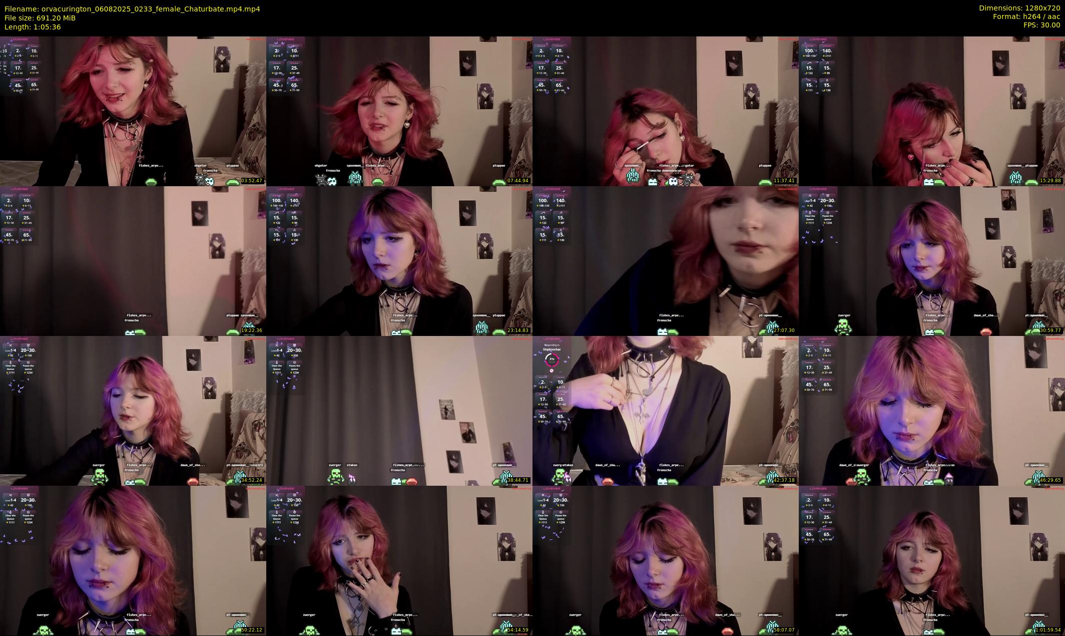 orvacurington — 66 minute Chaturbate female cam show recording, 720p, Aug 6, 2025
