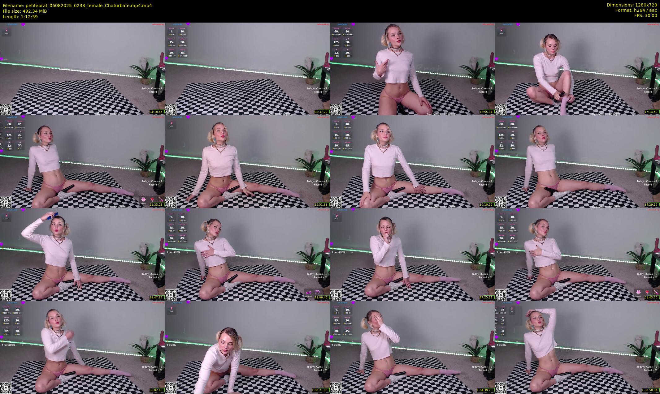 petitebrat — 73 minute Chaturbate female cam show recording, 720p, Aug 6, 2025