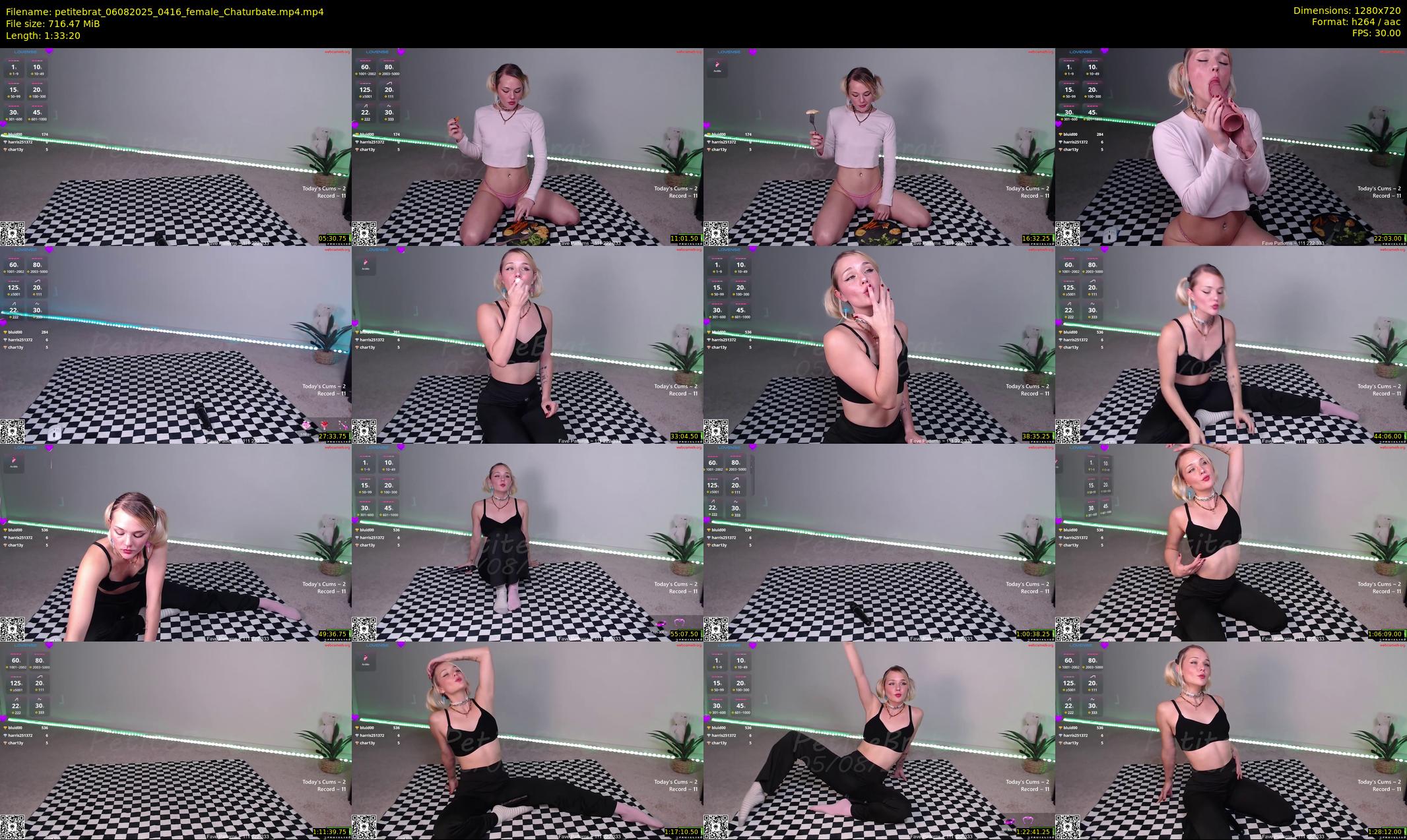 petitebrat — 94 minute Chaturbate female cam show recording, 720p, Aug 6, 2025