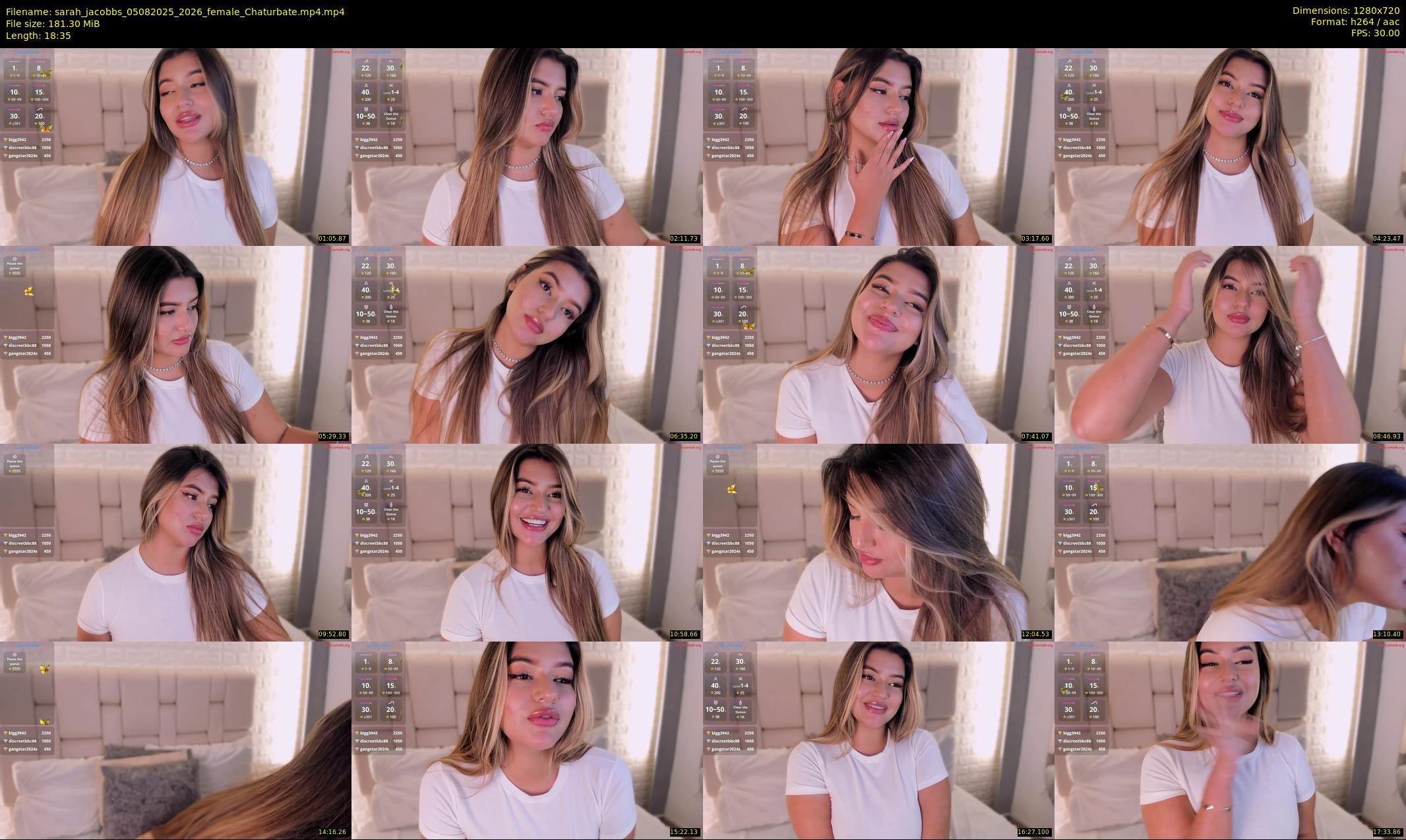sarah_jacobbs — 19 minute Chaturbate female cam show recording, 720p, Aug 5, 2025