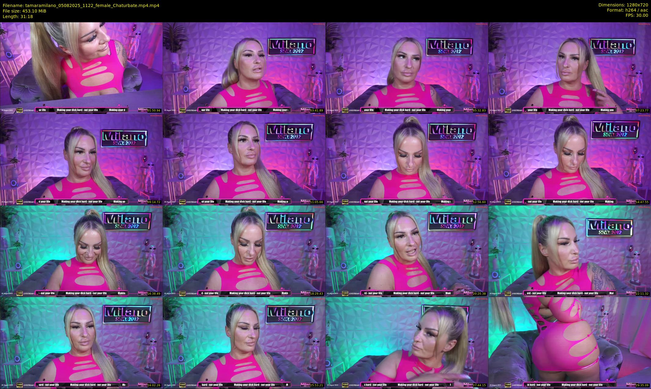 tamaramilano — 32 minute Chaturbate female cam show recording, 720p, Aug 5, 2025