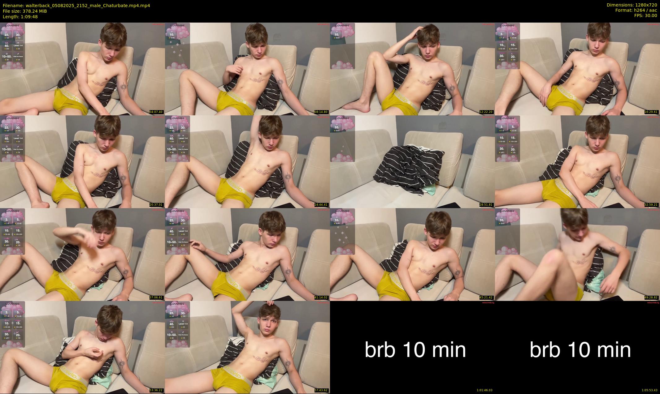 walterback — 70 minute Chaturbate male cam show recording, 720p, Aug 5, 2025