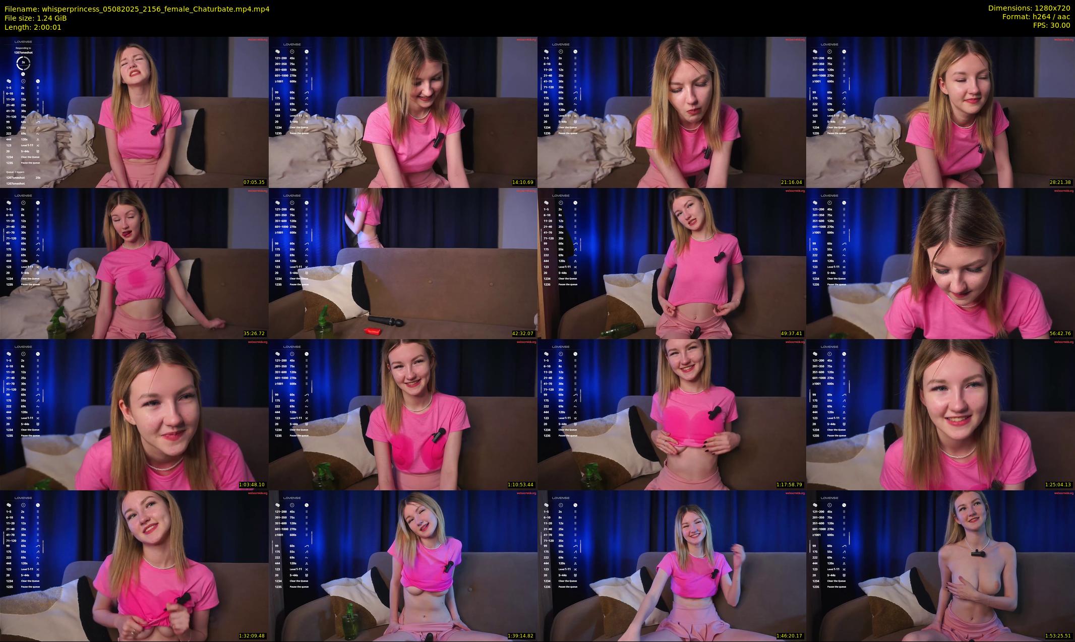 whisperprincess — 121 minute Chaturbate female cam show recording, 720p, Aug 5, 2025