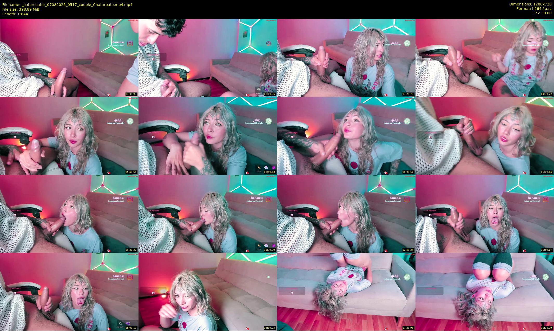 _baterchatur — 20 minute Chaturbate couple cam show recording, 720p, Aug 7, 2025