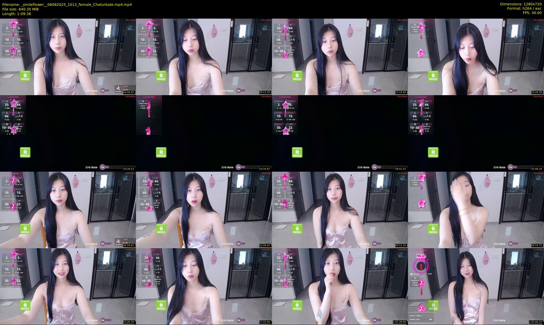 _smileflower_ — 70 minute Chaturbate female cam show recording, 720p, Aug 6, 2025