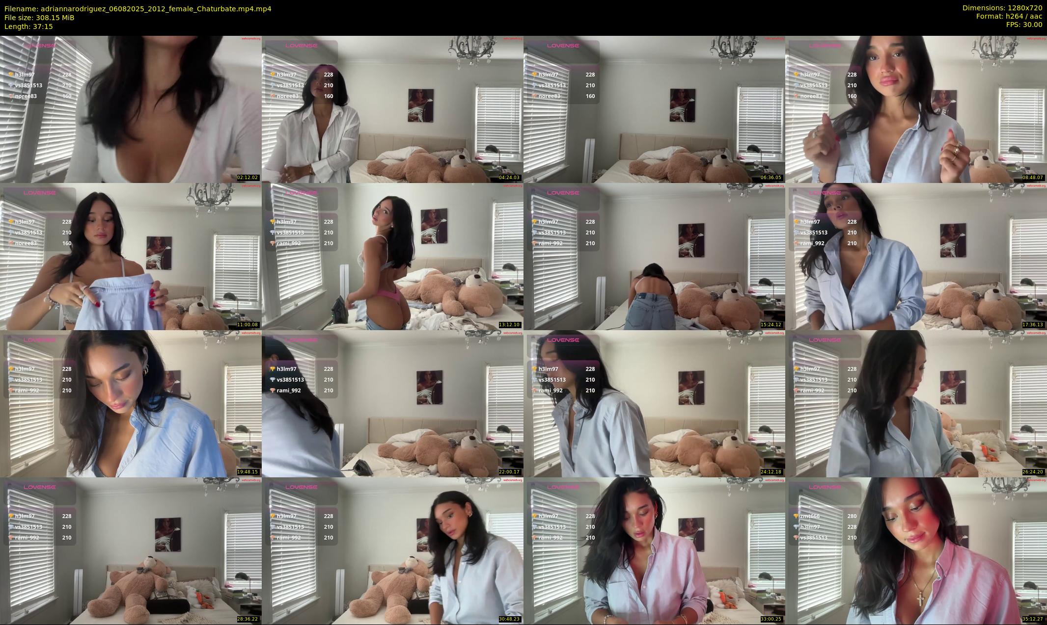 adriannarodriguez — 38 minute Chaturbate female cam show recording, 720p, Aug 6, 2025