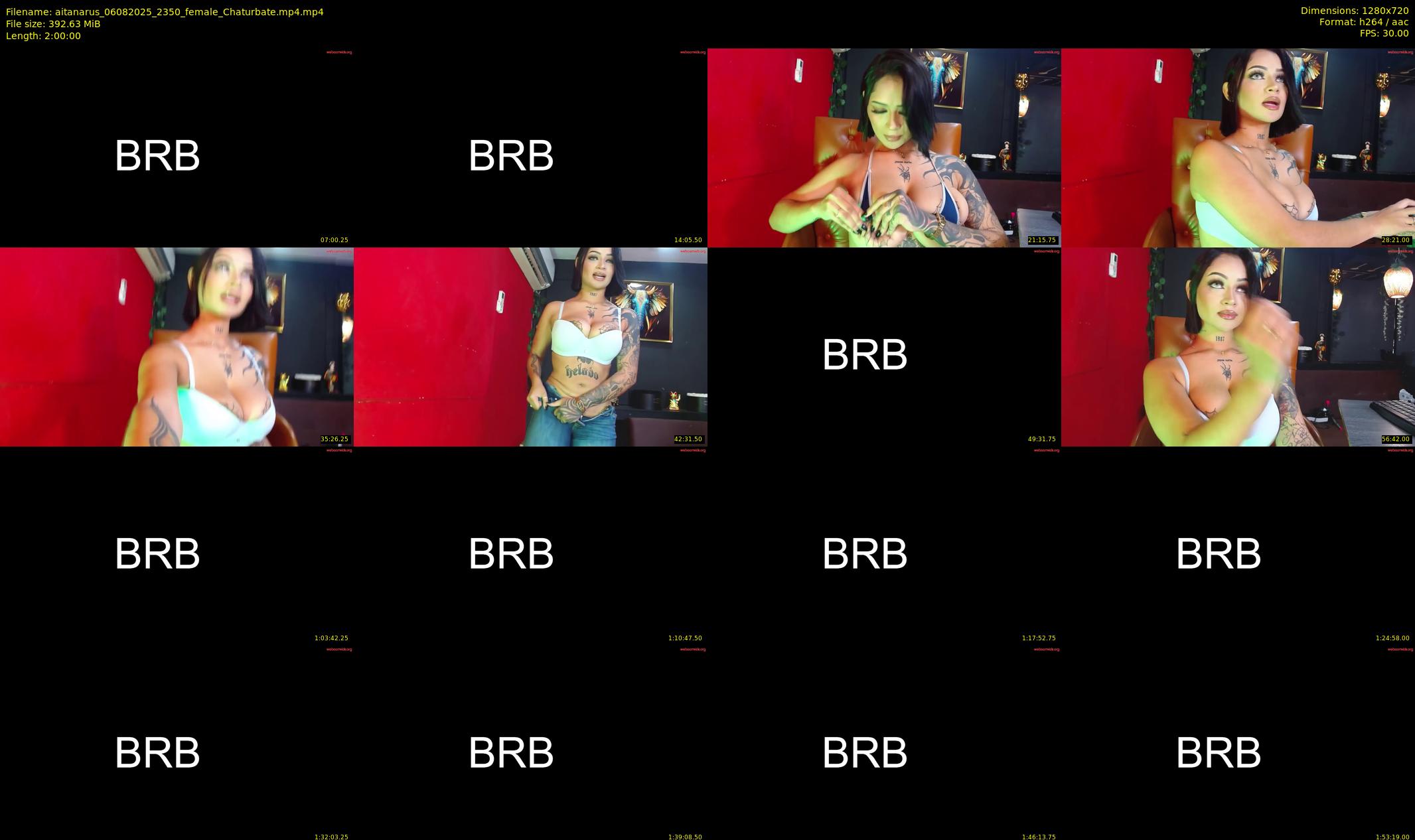 aitanarus — 120 minute Chaturbate female cam show recording, 720p, Aug 6, 2025