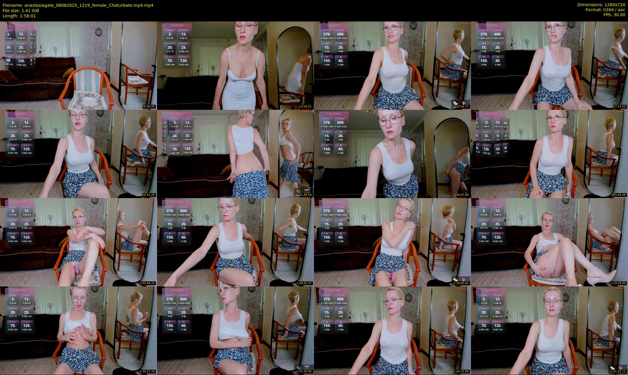 anastasiagate — 119 minute Chaturbate female cam show recording, 720p, Aug 6, 2025