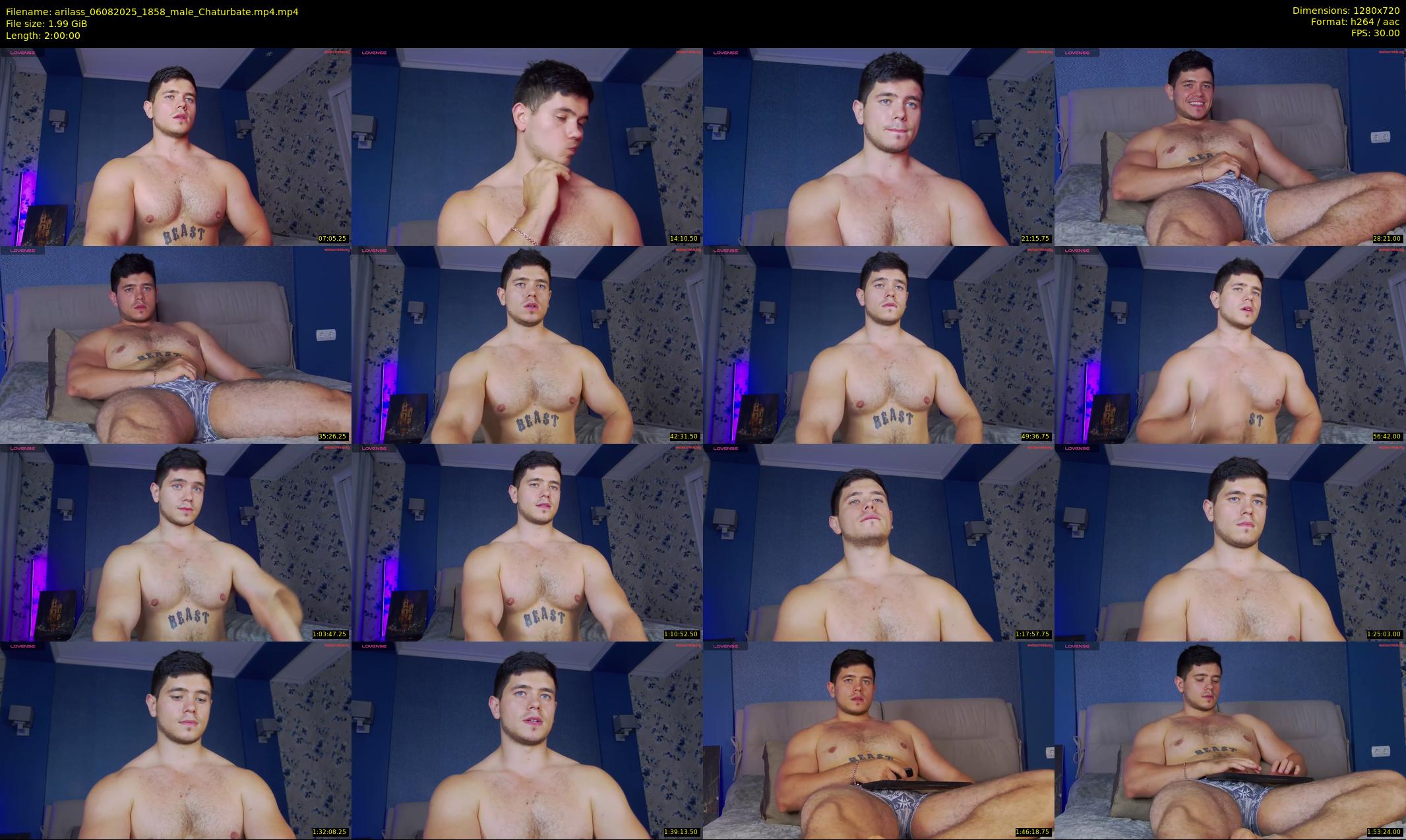 arilass — 120 minute Chaturbate male cam show recording, 720p, Aug 6, 2025