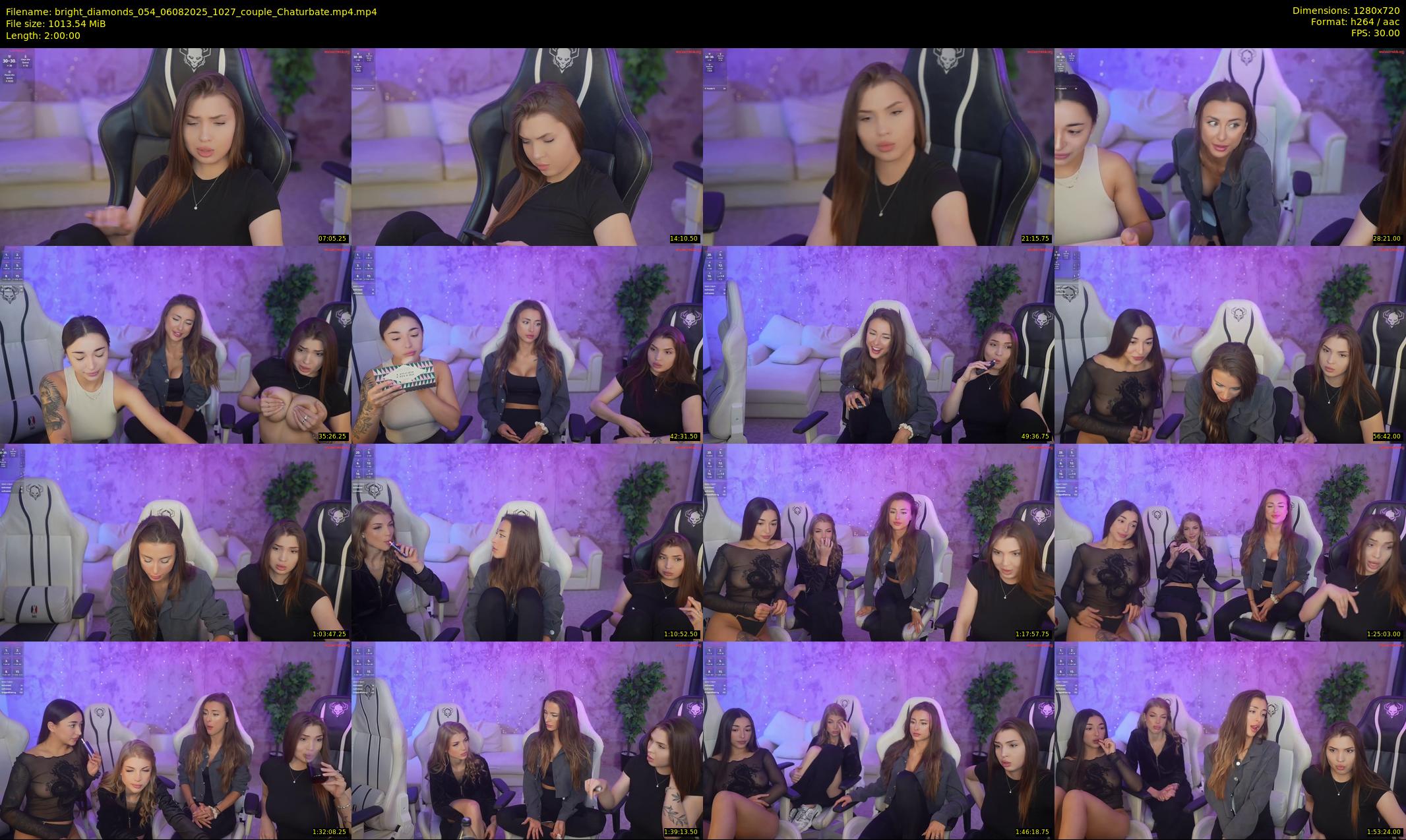 bright_diamonds_054 — 120 minute Chaturbate couple cam show recording, 720p, Aug 6, 2025