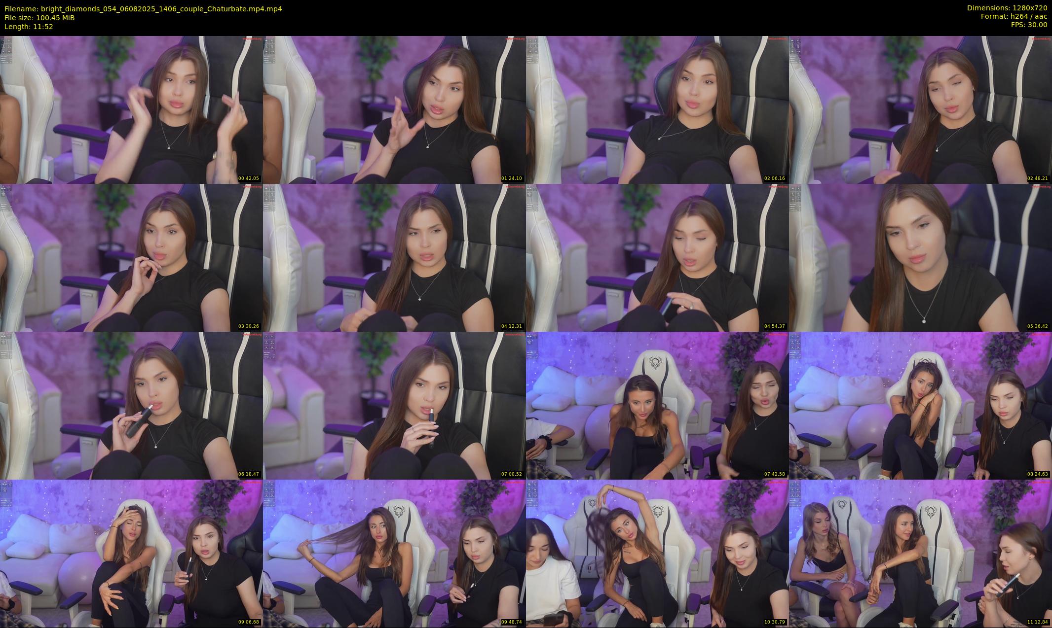 bright_diamonds_054 — 12 minute Chaturbate couple cam show recording, 720p, Aug 6, 2025