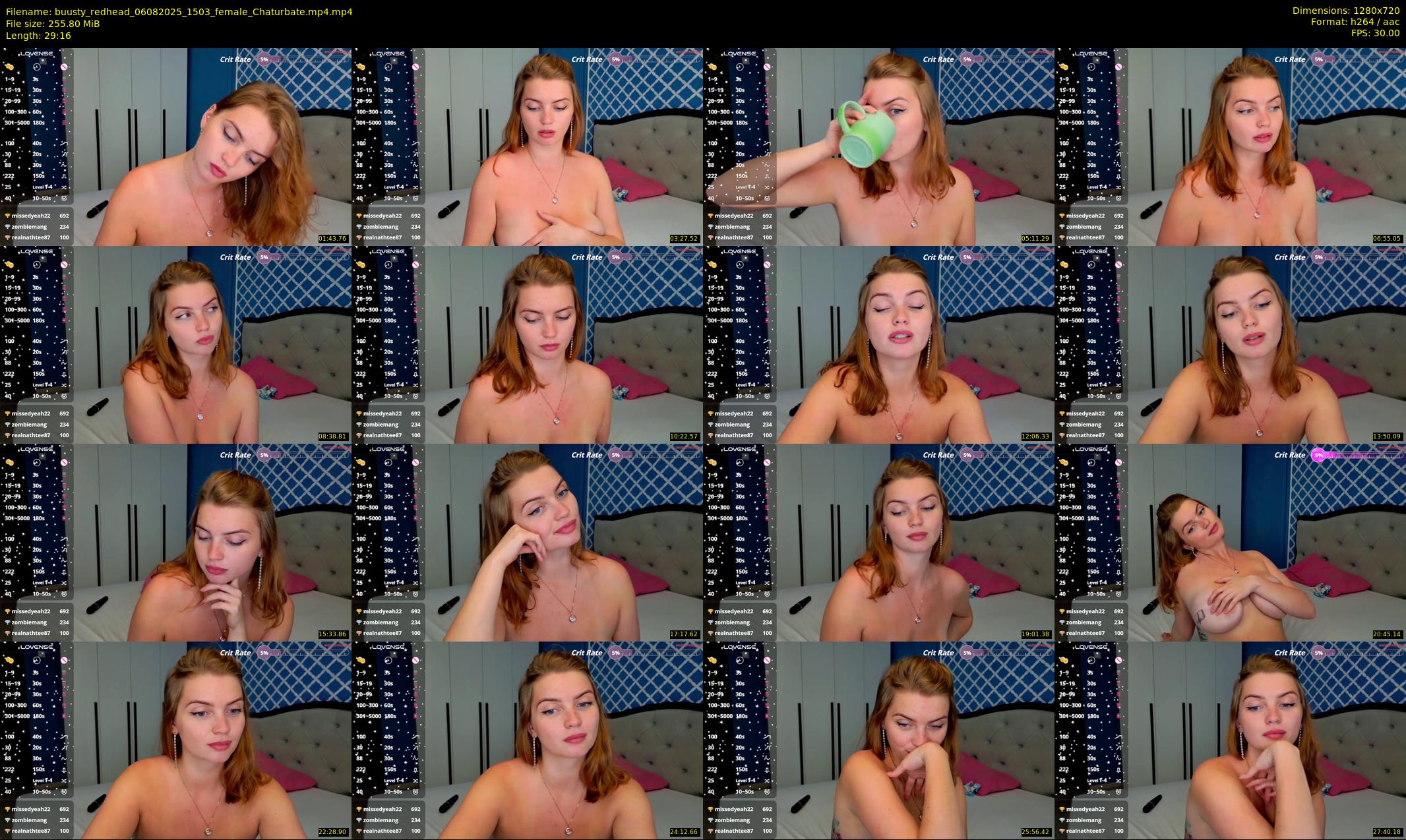 buusty_redhead — 30 minute Chaturbate female cam show recording, 720p, Aug 6, 2025