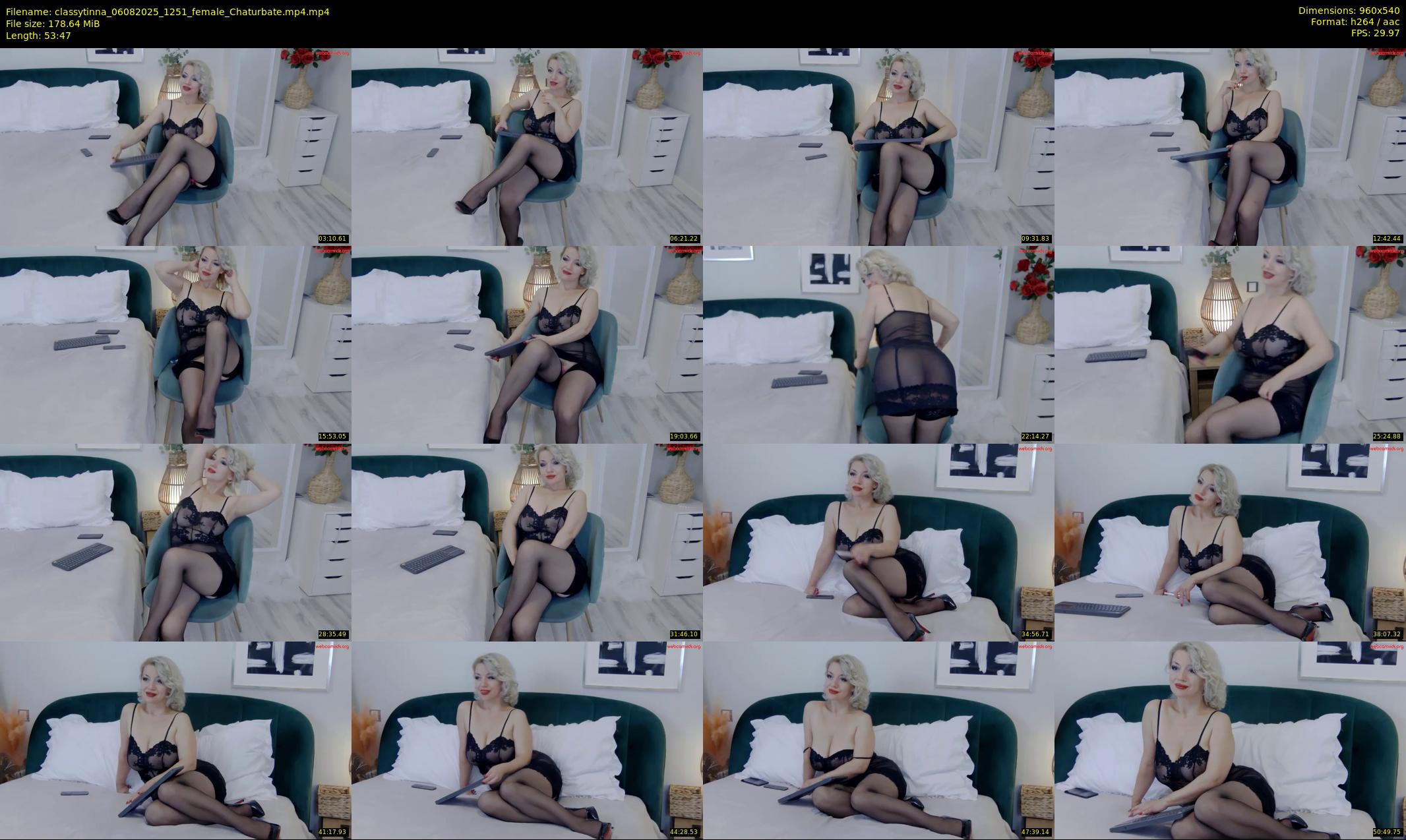 classytinna — 54 minute Chaturbate female cam show recording, 480p, Aug 6, 2025