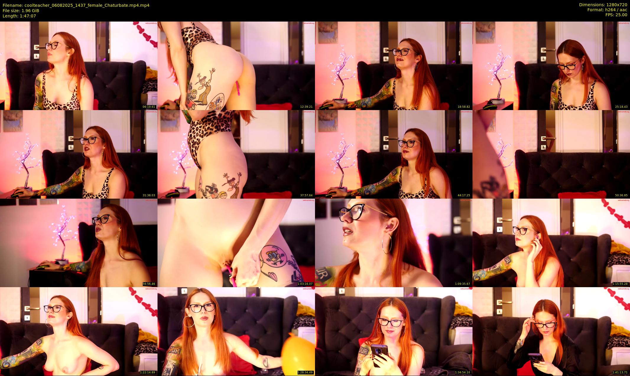 coolteacher — 108 minute Chaturbate female cam show recording, 720p, Aug 6, 2025