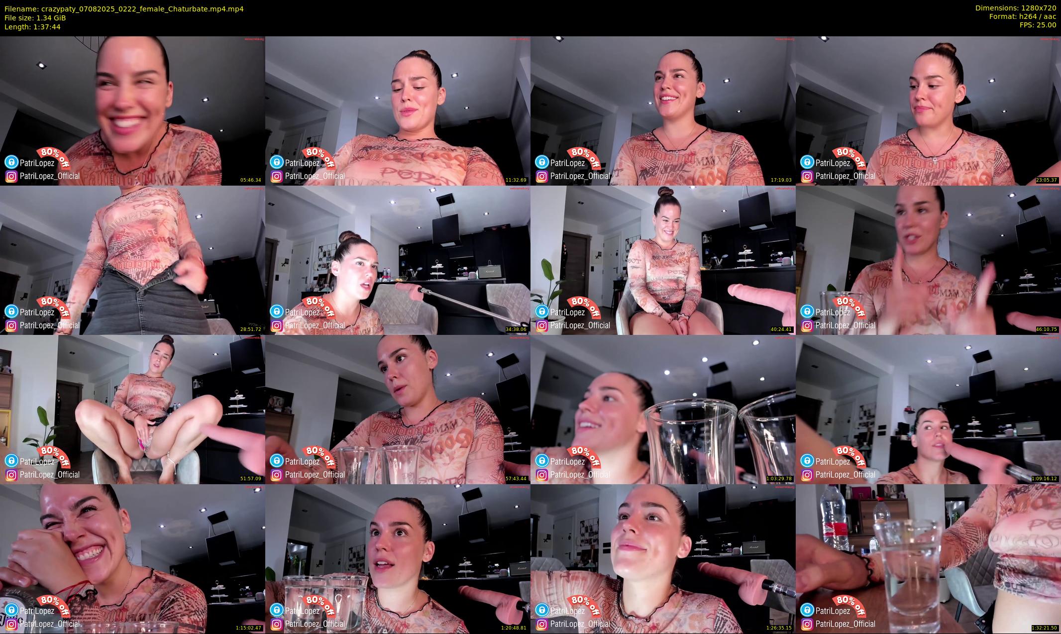 crazypaty — 98 minute Chaturbate female cam show recording, 720p, Aug 7, 2025