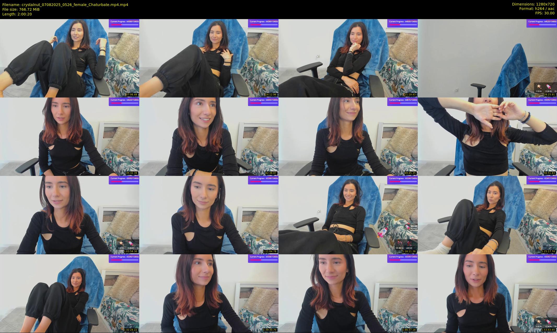 crystalnut — 121 minute Chaturbate female cam show recording, 720p, Aug 7, 2025