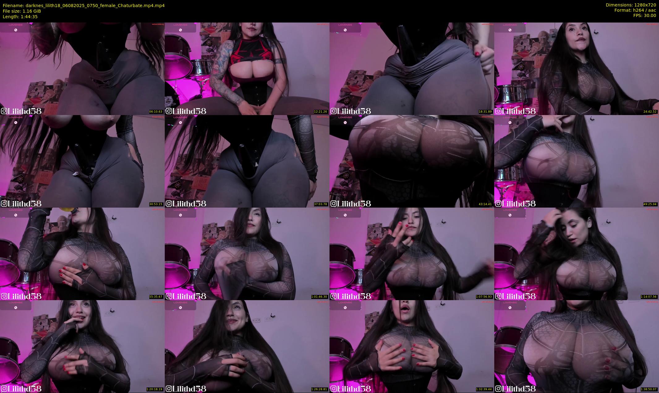 darknes_lilith18 — 105 minute Chaturbate female cam show recording, 720p, Aug 6, 2025