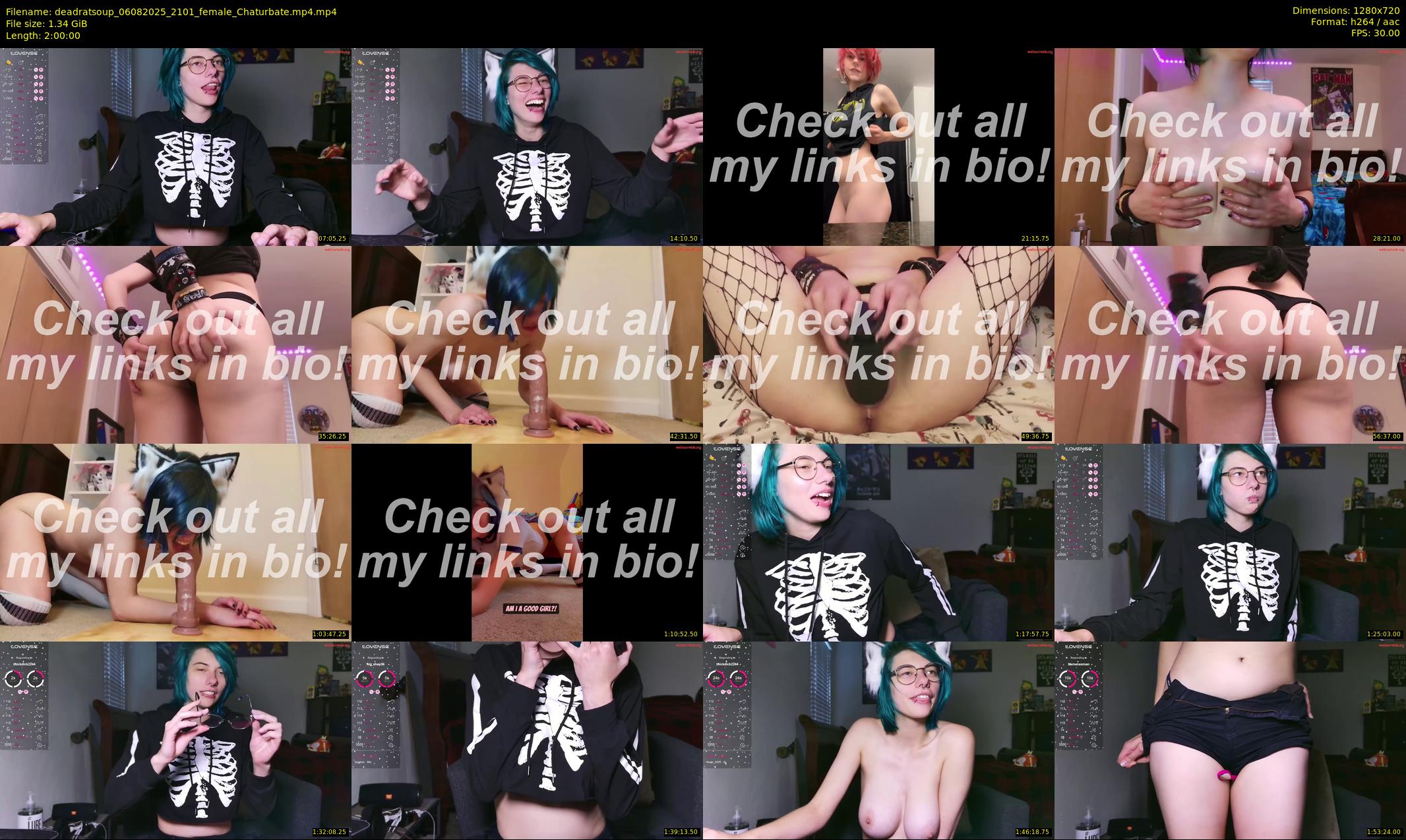 deadratsoup — 120 minute Chaturbate female cam show recording, 720p, Aug 6, 2025