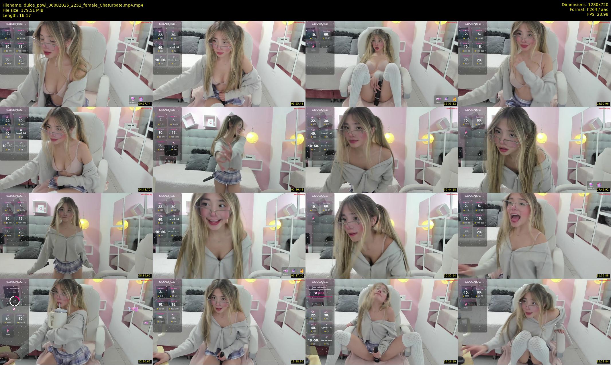 dulce_powl — 17 minute Chaturbate female cam show recording, 720p, Aug 6, 2025
