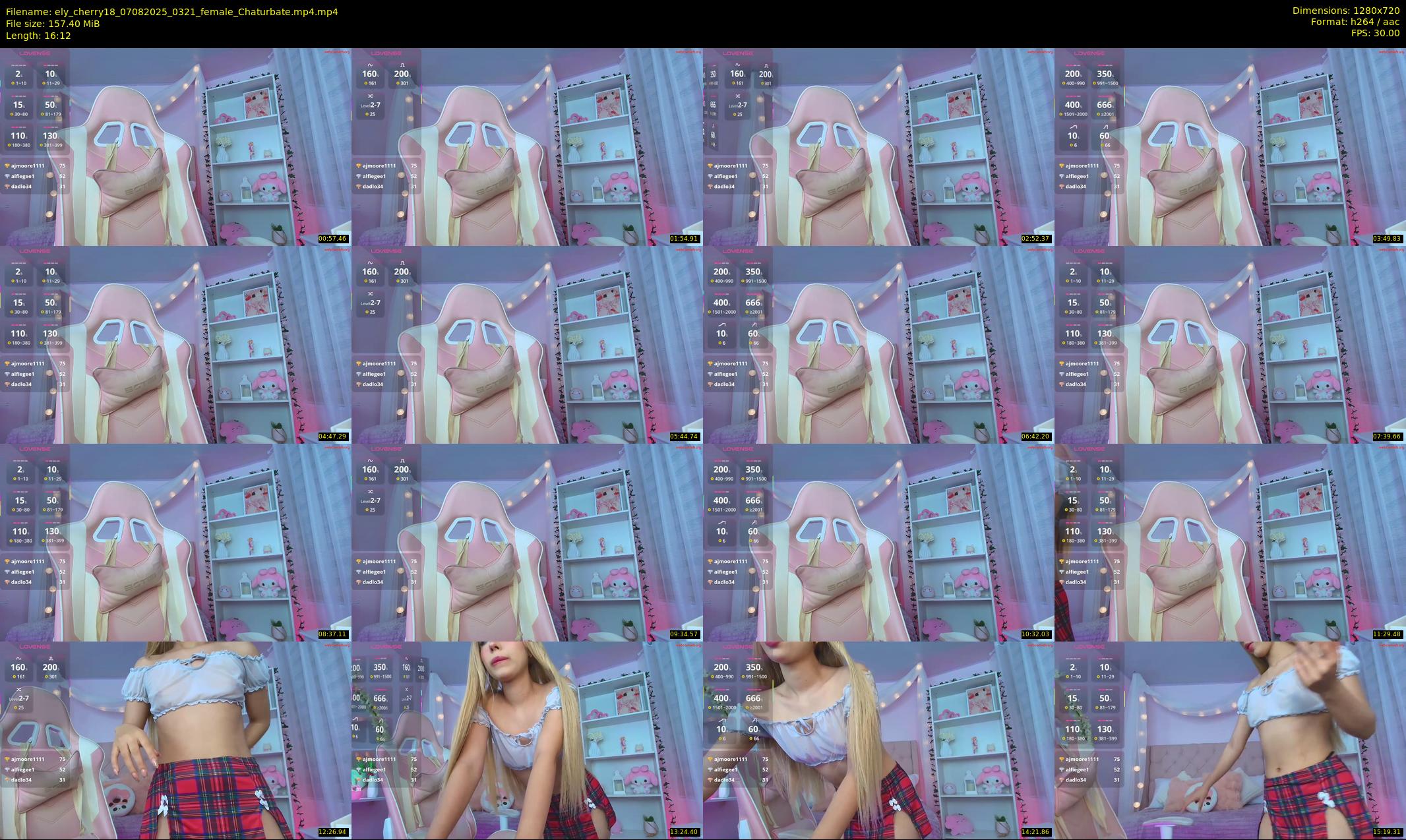 ely_cherry18 — 17 minute Chaturbate female cam show recording, 720p, Aug 7, 2025