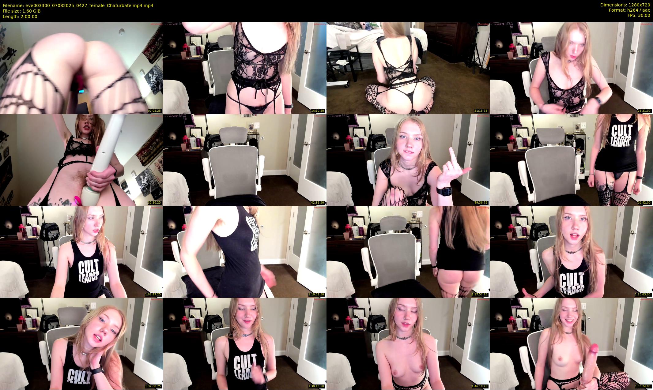 eve003300 — 120 minute Chaturbate female cam show recording, 720p, Aug 7, 2025