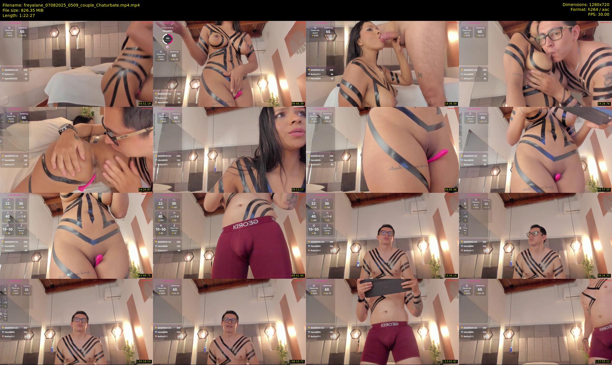 freyalane — 83 minute Chaturbate couple cam show recording, 720p, Aug 7, 2025
