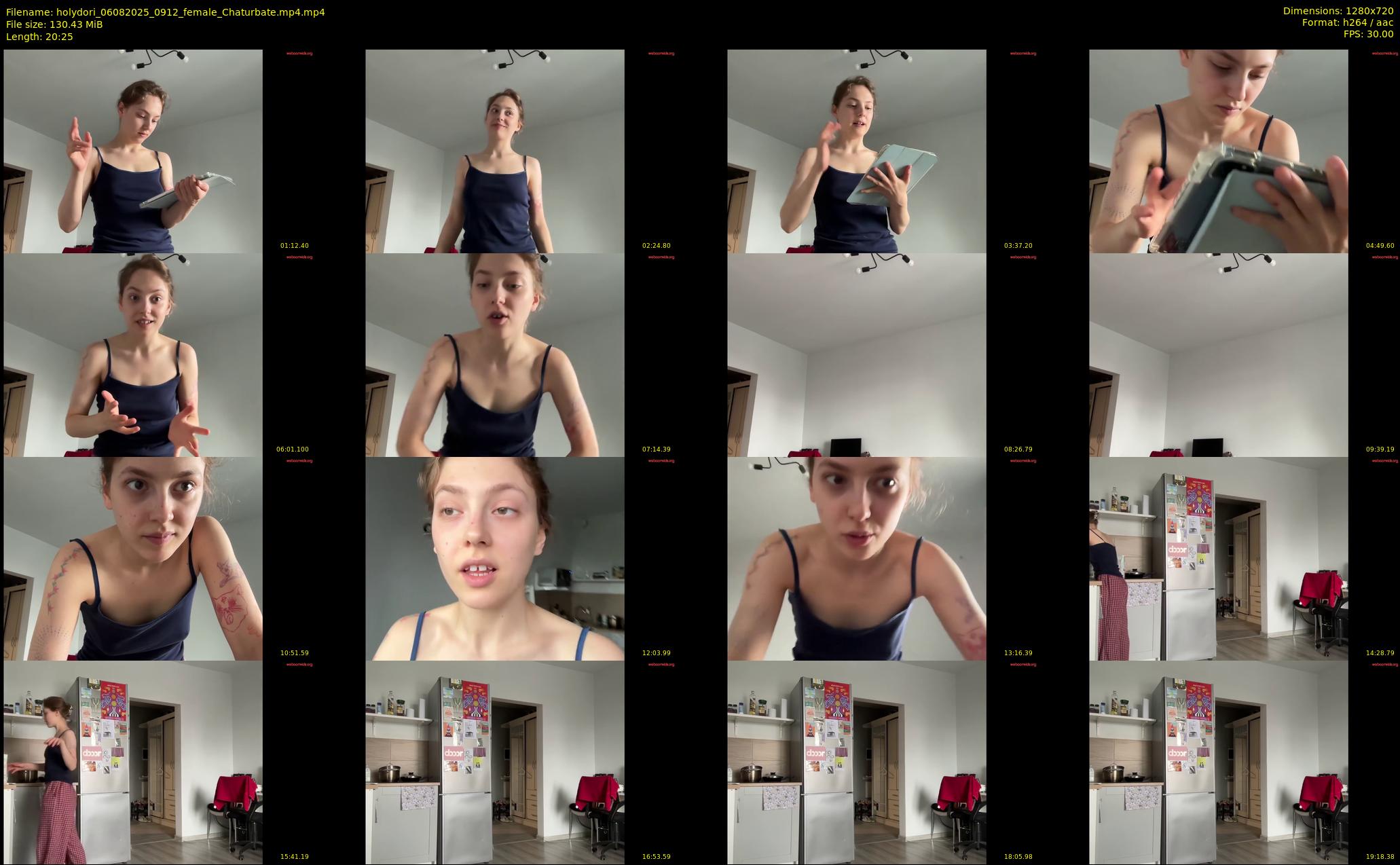 holydori — 21 minute Chaturbate female cam show recording, 720p, Aug 6, 2025