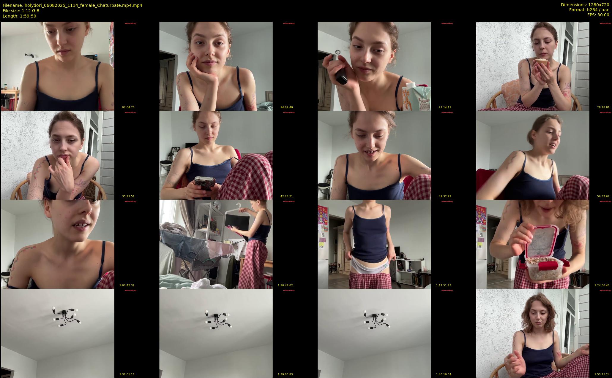 holydori — 120 minute Chaturbate female cam show recording, 720p, Aug 6, 2025