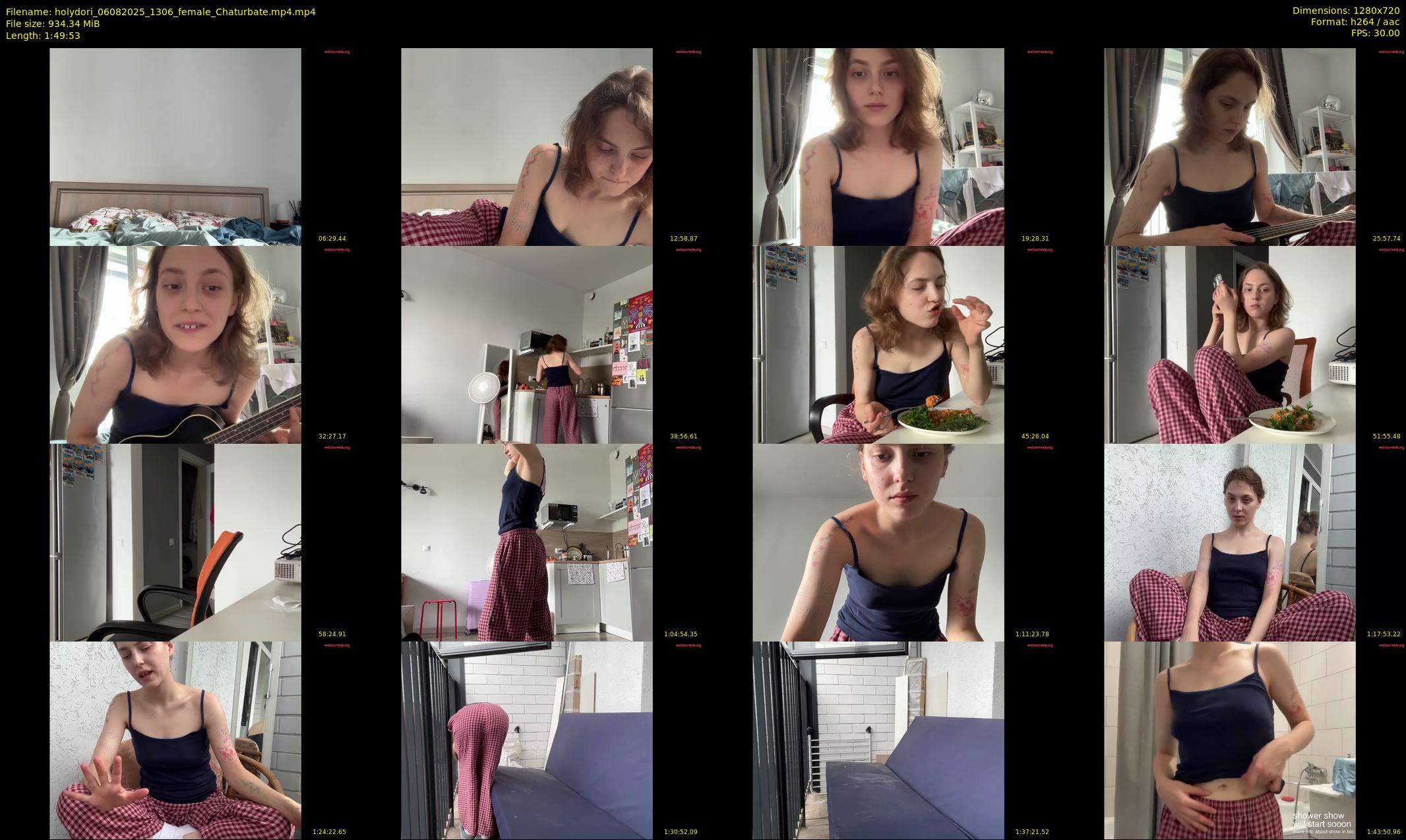 holydori — 110 minute Chaturbate female cam show recording, 720p, Aug 6, 2025