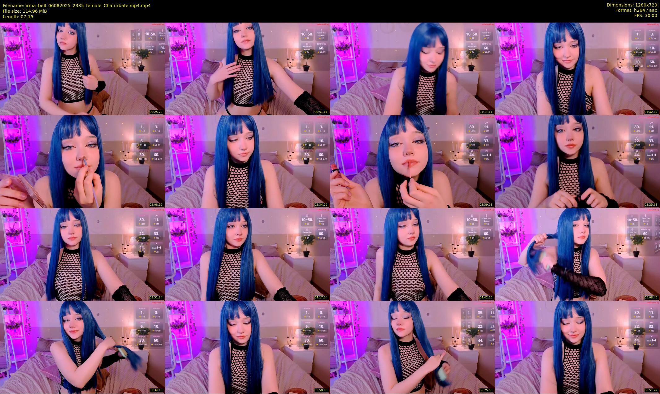 irma_bell — 8 minute Chaturbate female cam show recording, 720p, Aug 6, 2025