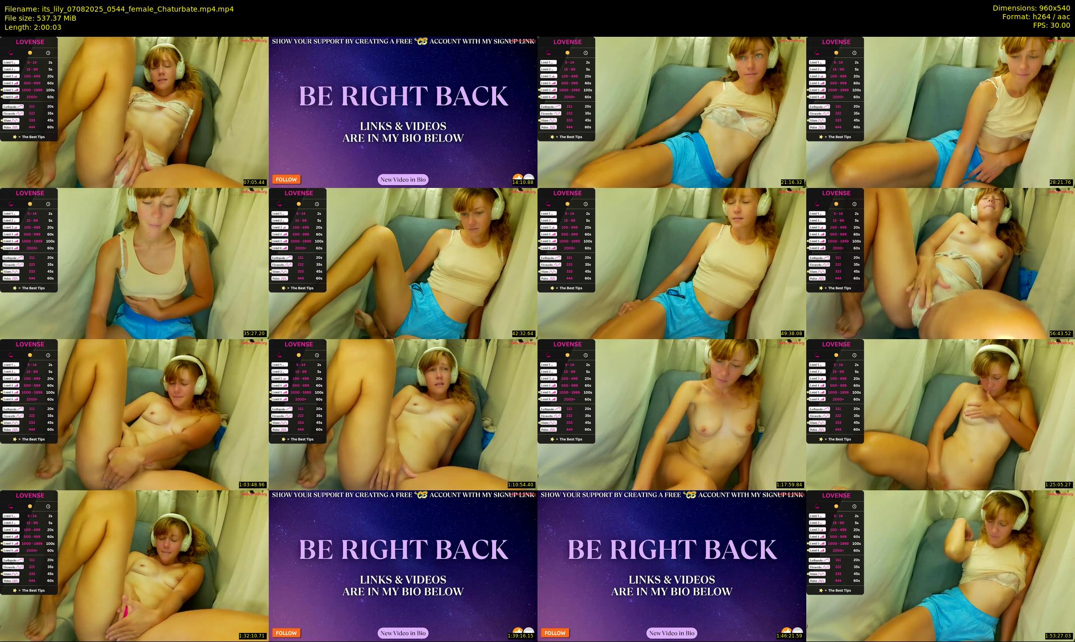 its_lily — 121 minute Chaturbate female cam show recording, 480p, Aug 7, 2025
