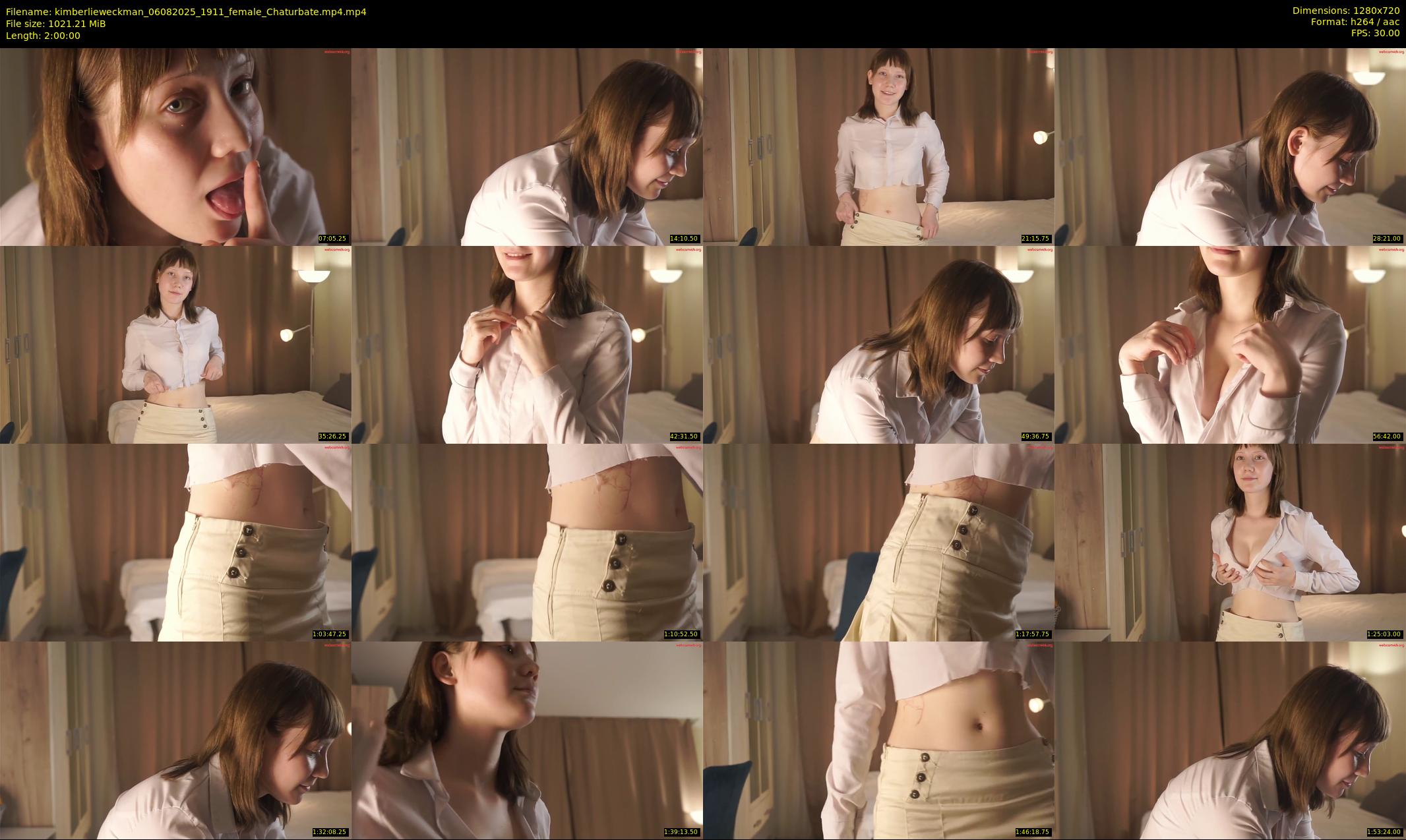 kimberlieweckman — 120 minute Chaturbate female cam show recording, 720p, Aug 6, 2025
