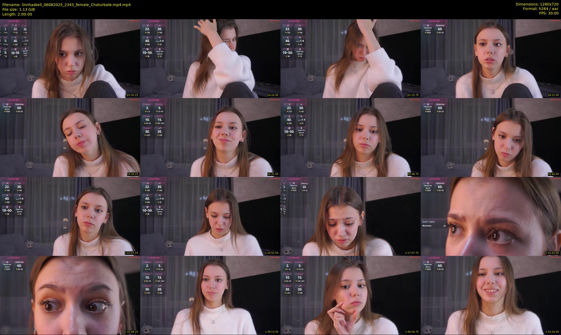 linnhaskell — 120 minute Chaturbate female cam show recording, 720p, Aug 6, 2025
