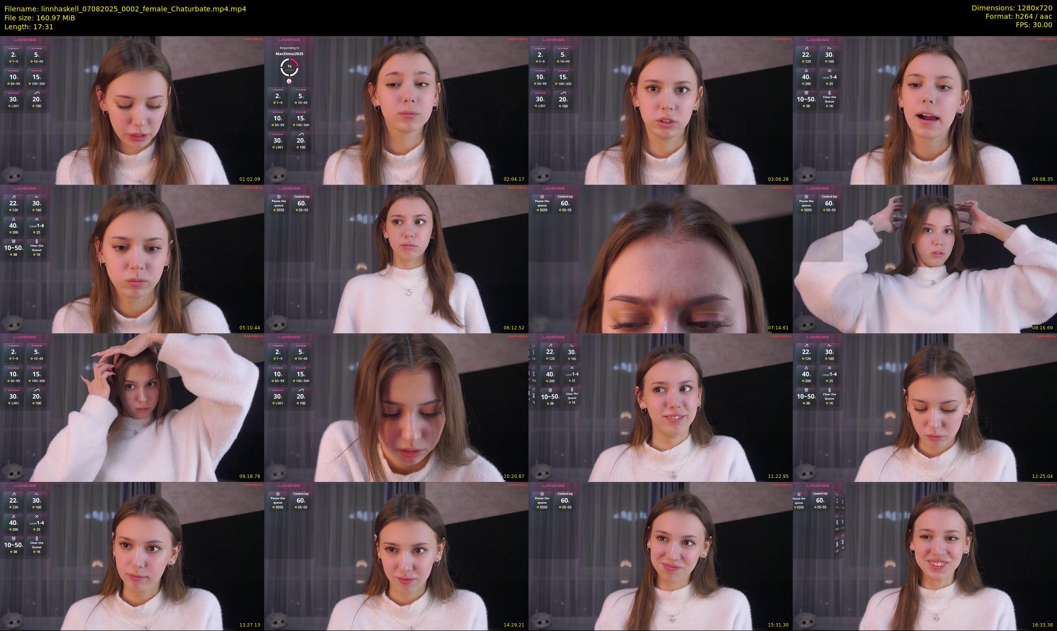 linnhaskell — 18 minute Chaturbate female cam show recording, 720p, Aug 7, 2025
