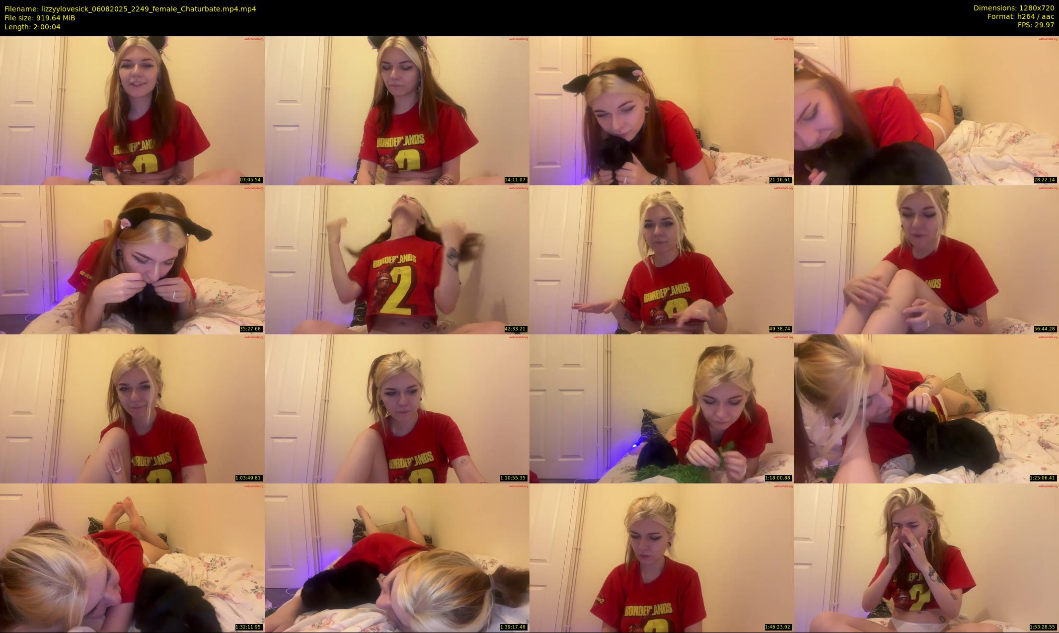 lizzyylovesick — 121 minute Chaturbate female cam show recording, 720p, Aug 6, 2025