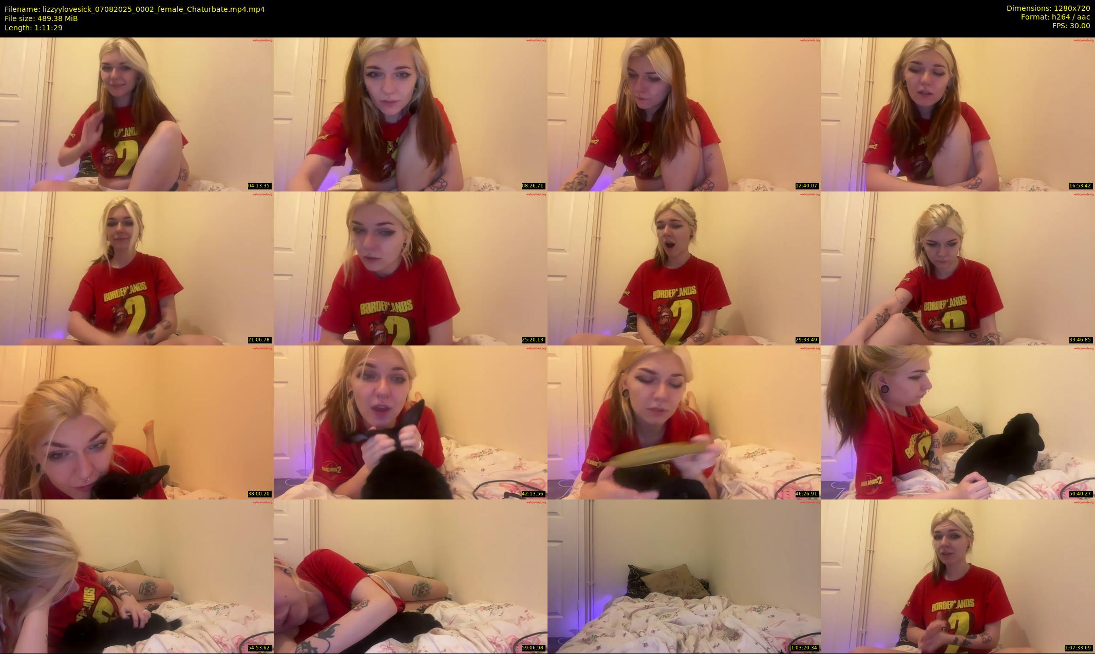 lizzyylovesick — 72 minute Chaturbate female cam show recording, 720p, Aug 7, 2025
