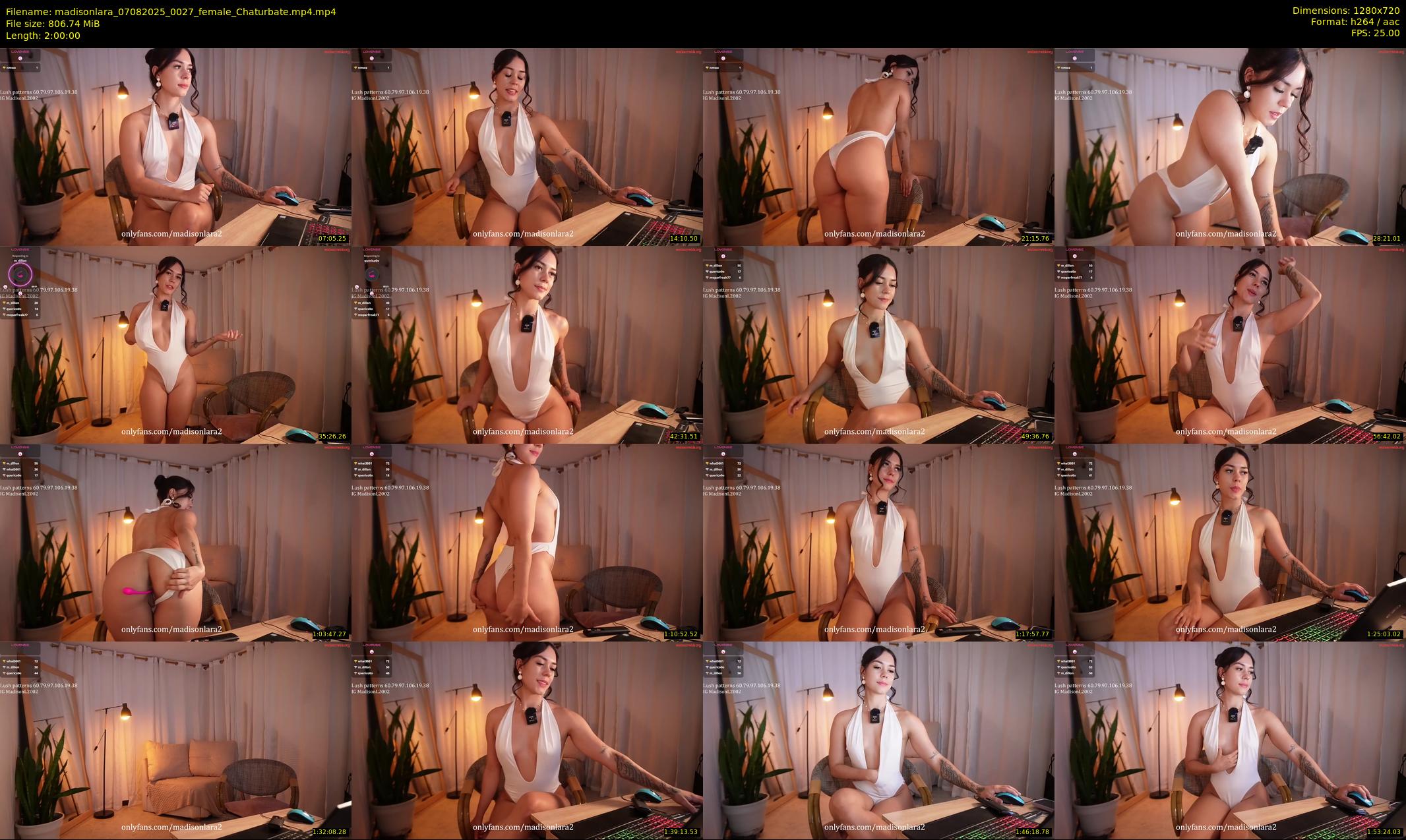 madisonlara — 120 minute Chaturbate female cam show recording, 720p, Aug 7, 2025