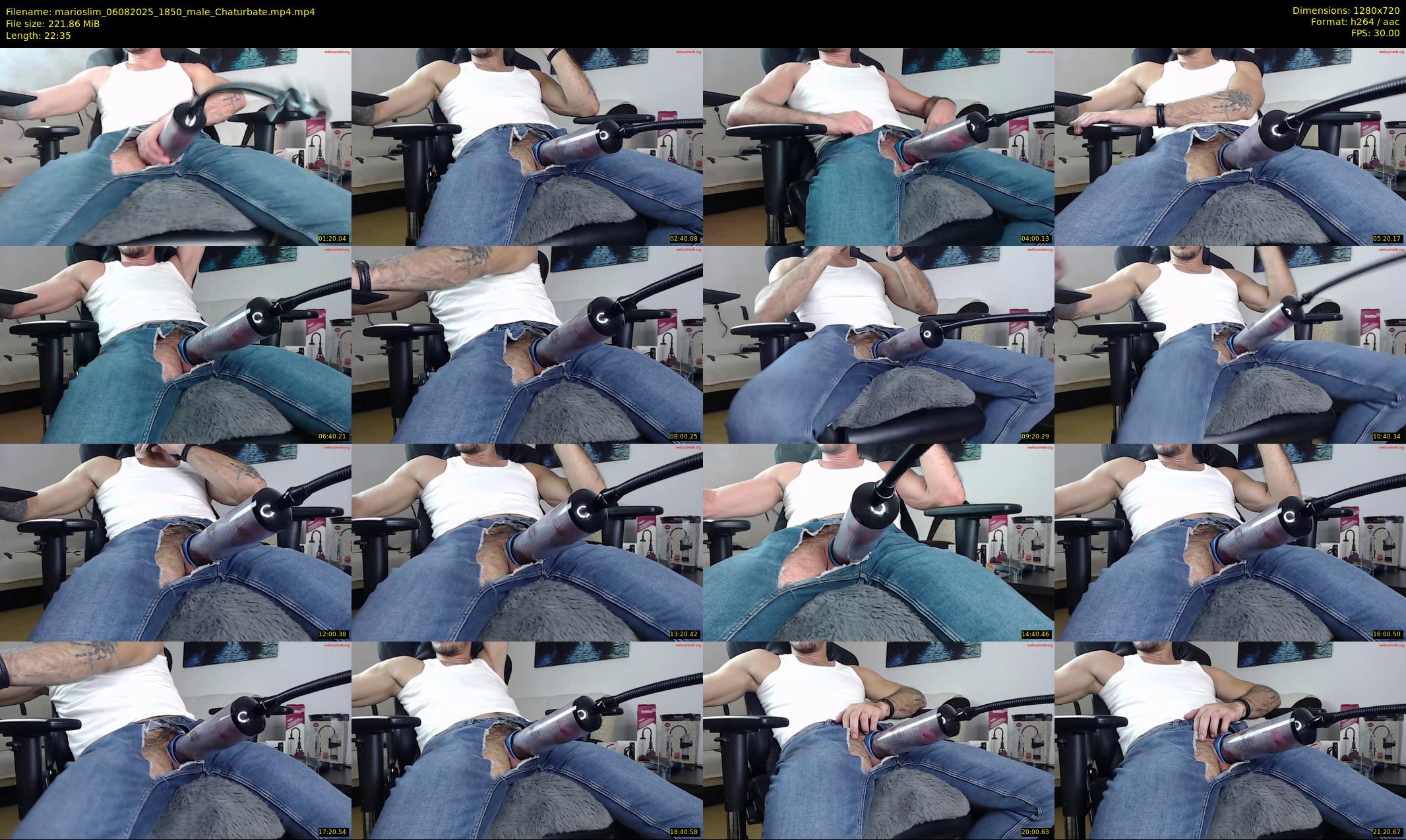 marioslim — 23 minute Chaturbate male cam show recording, 720p, Aug 6, 2025