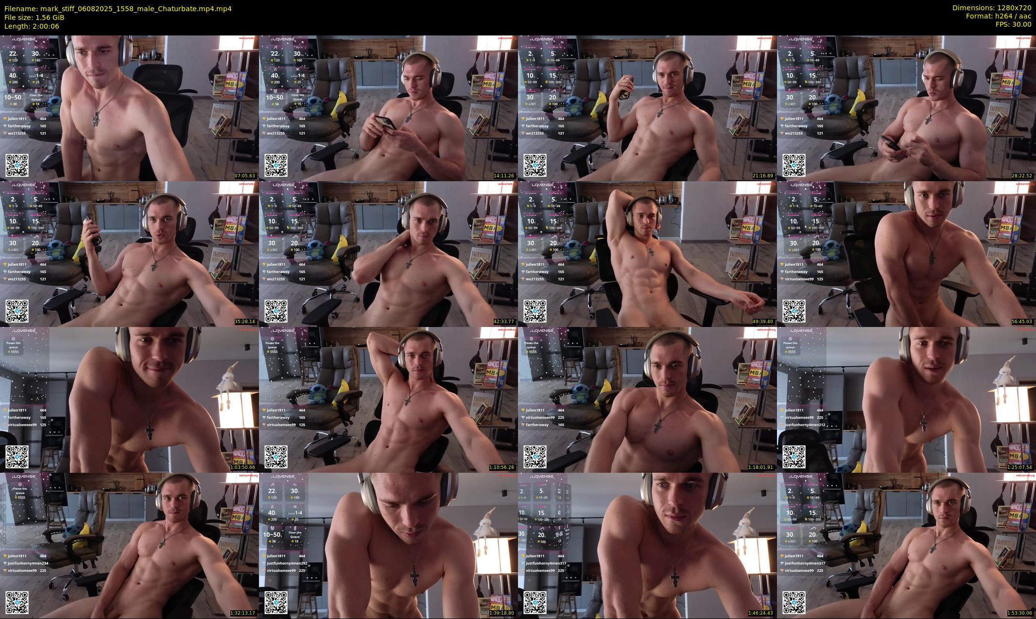 mark_stiff — 121 minute Chaturbate male cam show recording, 720p, Aug 6, 2025