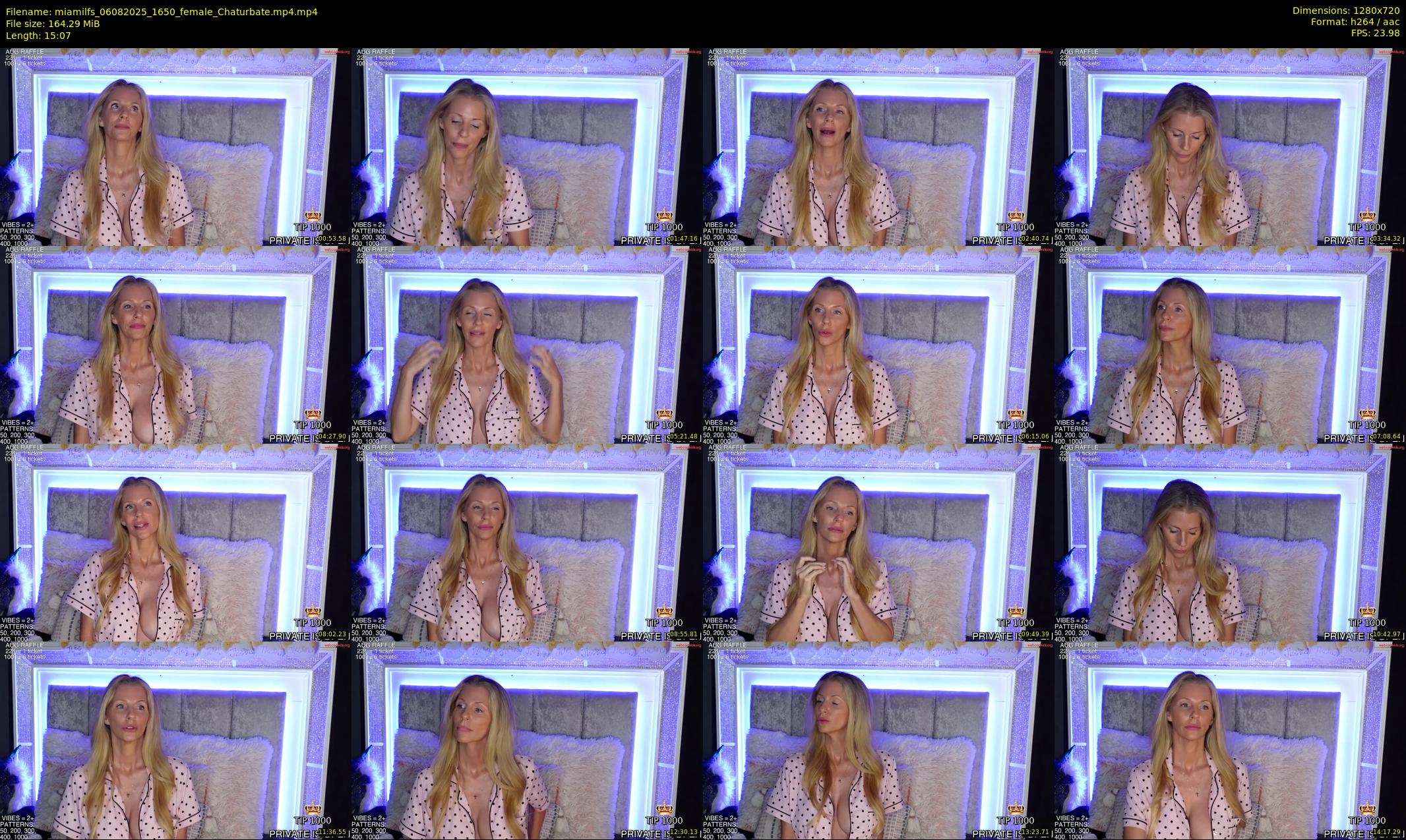 miamilfs — 16 minute Chaturbate female cam show recording, 720p, Aug 6, 2025