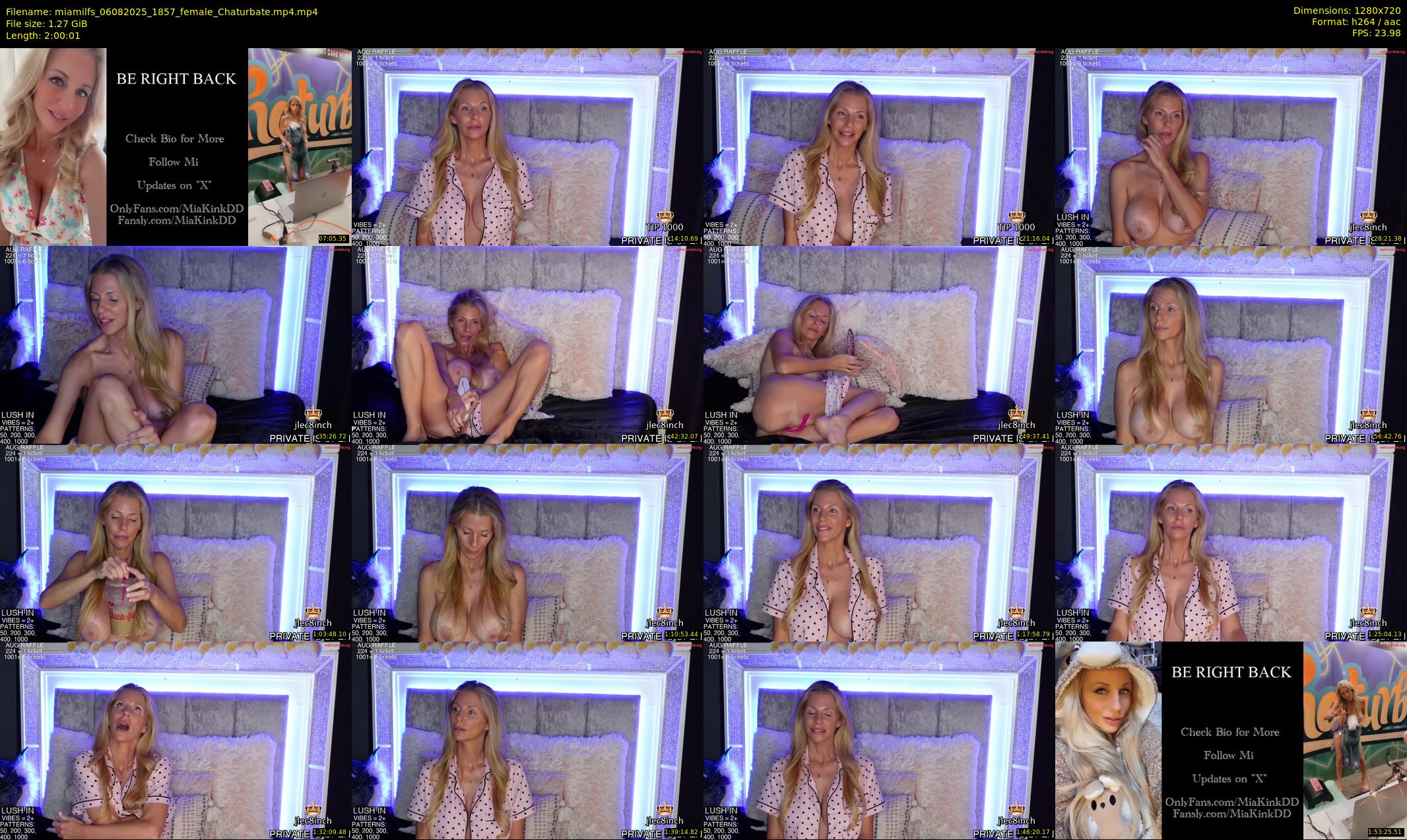 miamilfs — 121 minute Chaturbate female cam show recording, 720p, Aug 6, 2025