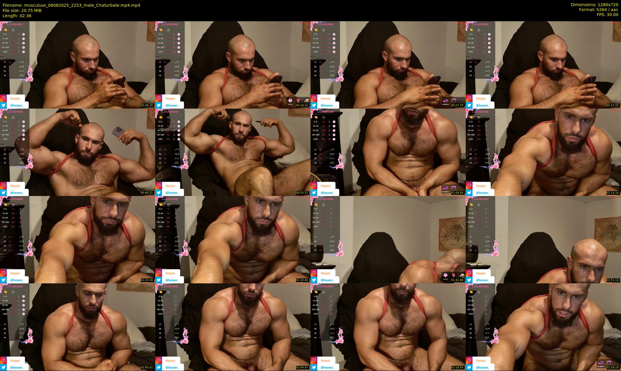 musculusx — 3 minute Chaturbate male cam show recording, 720p, Aug 6, 2025