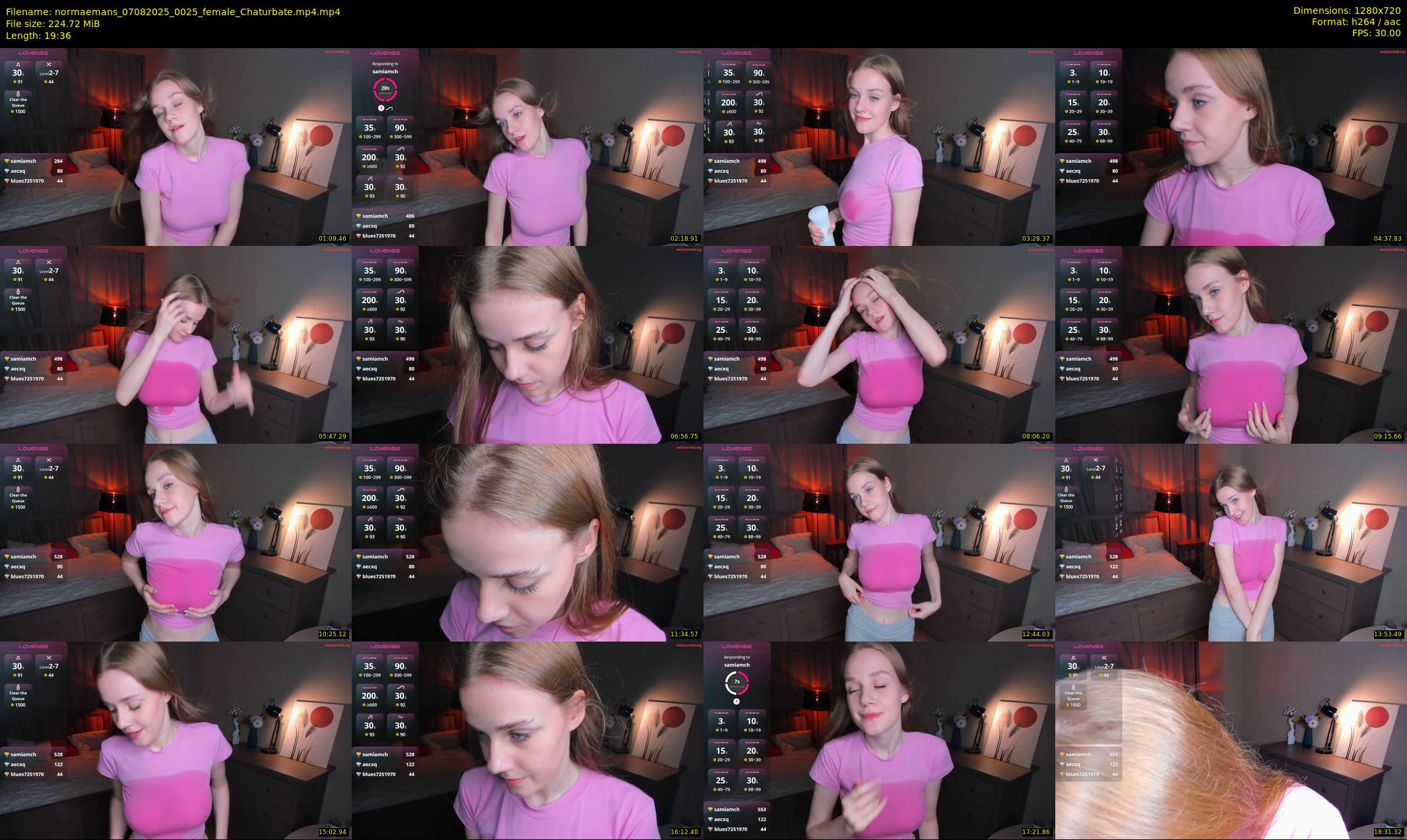 normaemans — 20 minute Chaturbate female cam show recording, 720p, Aug 7, 2025