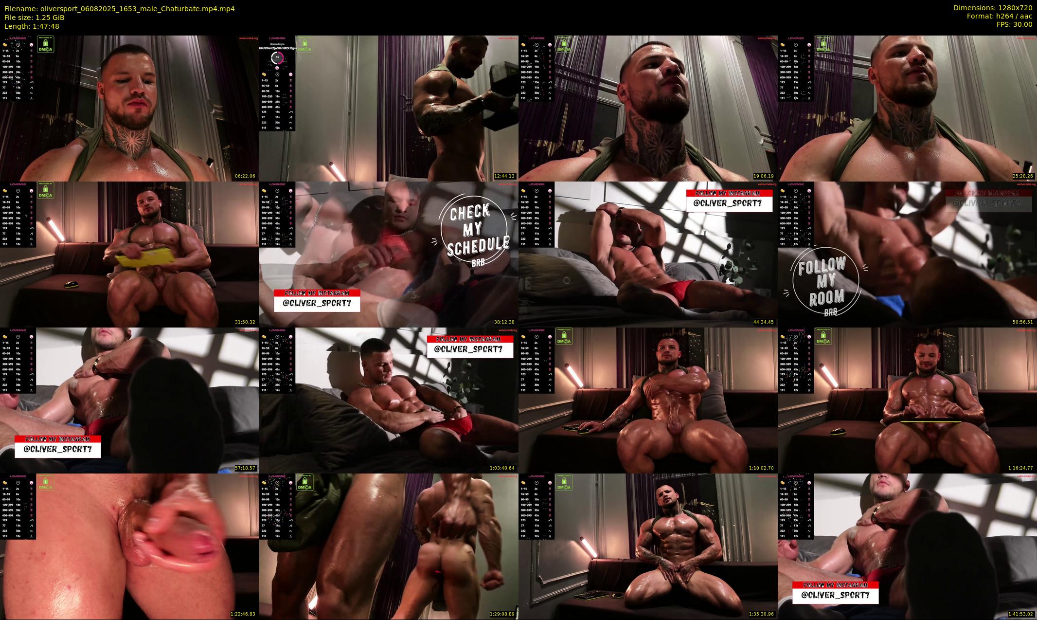 oliversport — 108 minute Chaturbate male cam show recording, 720p, Aug 6, 2025