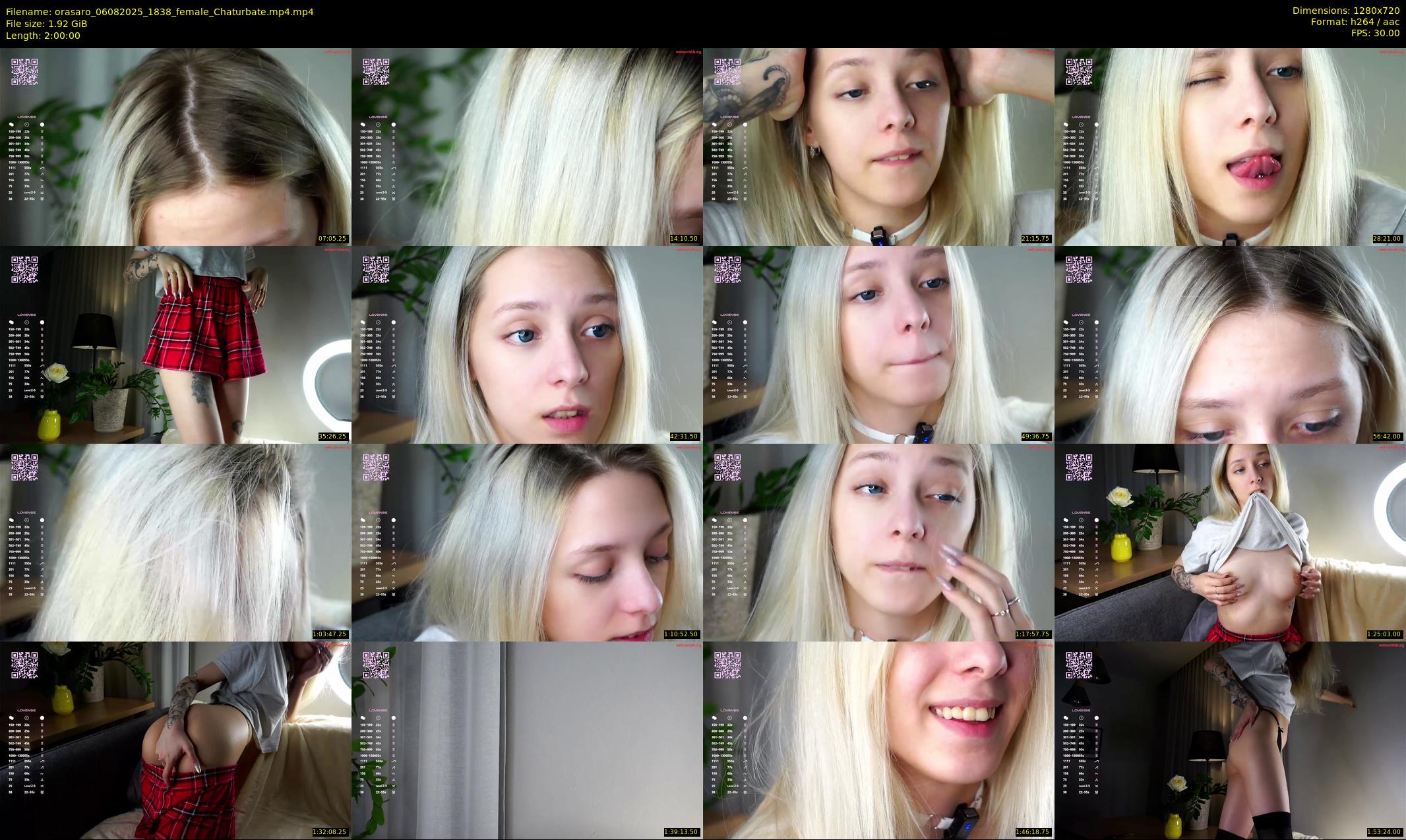 orasaro — 120 minute Chaturbate female cam show recording, 720p, Aug 6, 2025