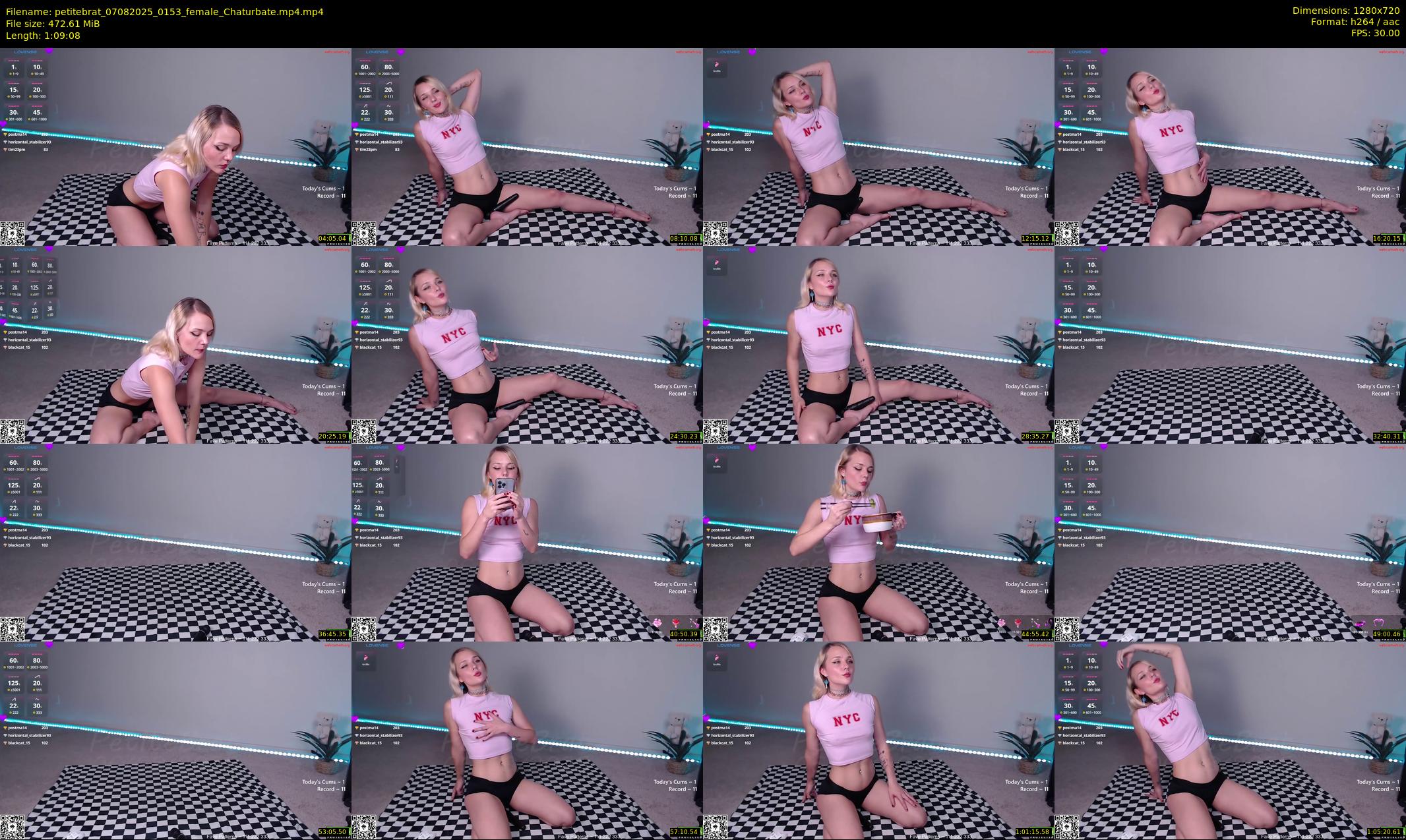 petitebrat — 70 minute Chaturbate female cam show recording, 720p, Aug 7, 2025
