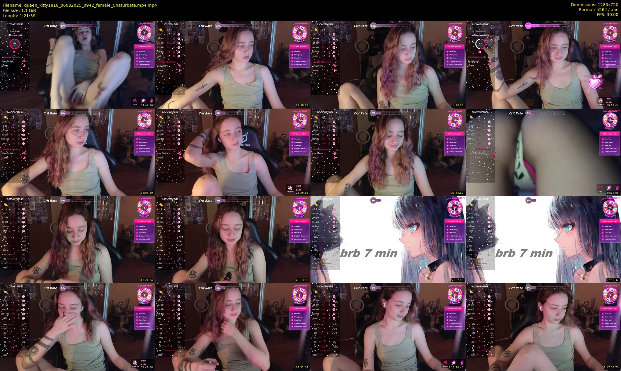 queen_kitty1818 — 82 minute Chaturbate female cam show recording, 720p, Aug 6, 2025